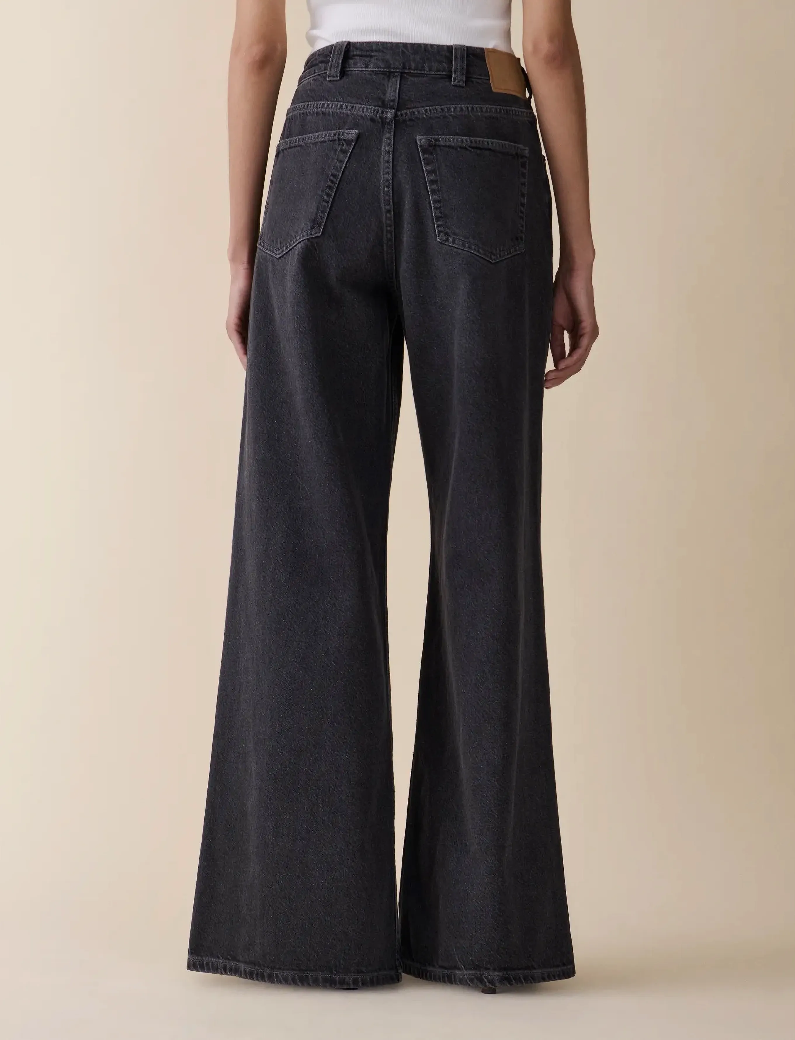 Jeanerica - Alfama - hosen mit weitem bein - black vintage 62 - 3