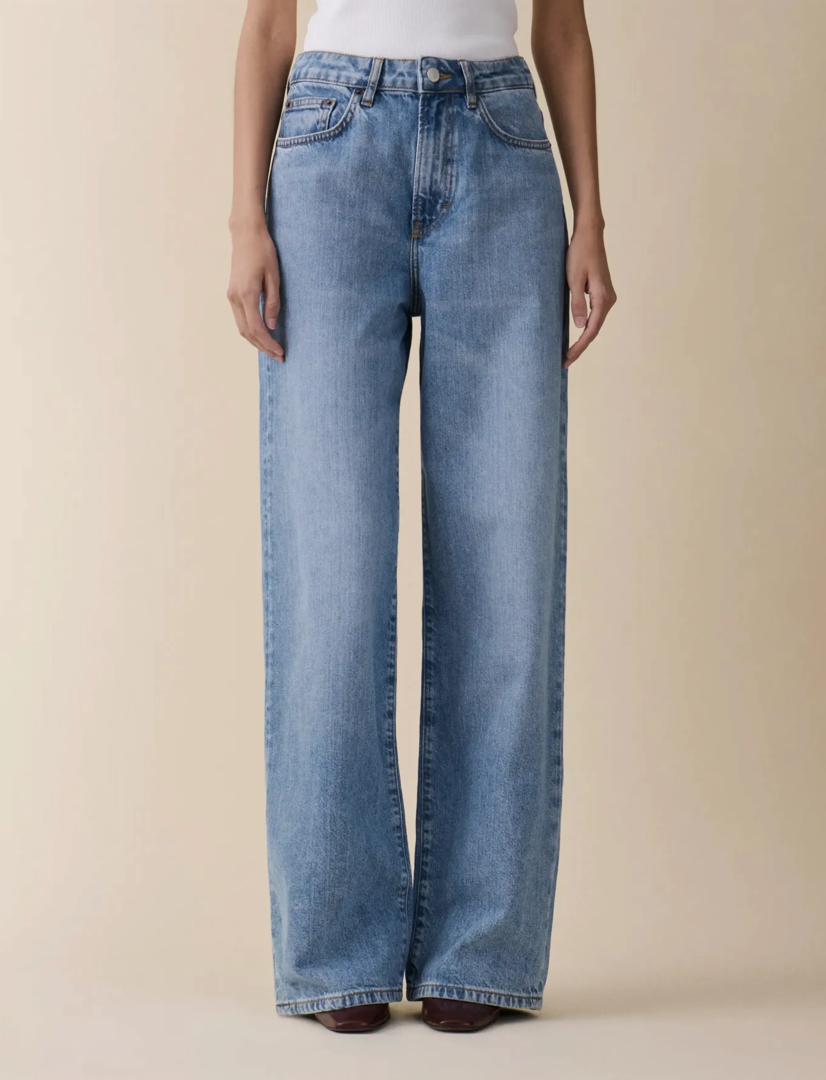 Jeanerica Belem - Brede jeans - LIGHT VINTAGE 62 / blue