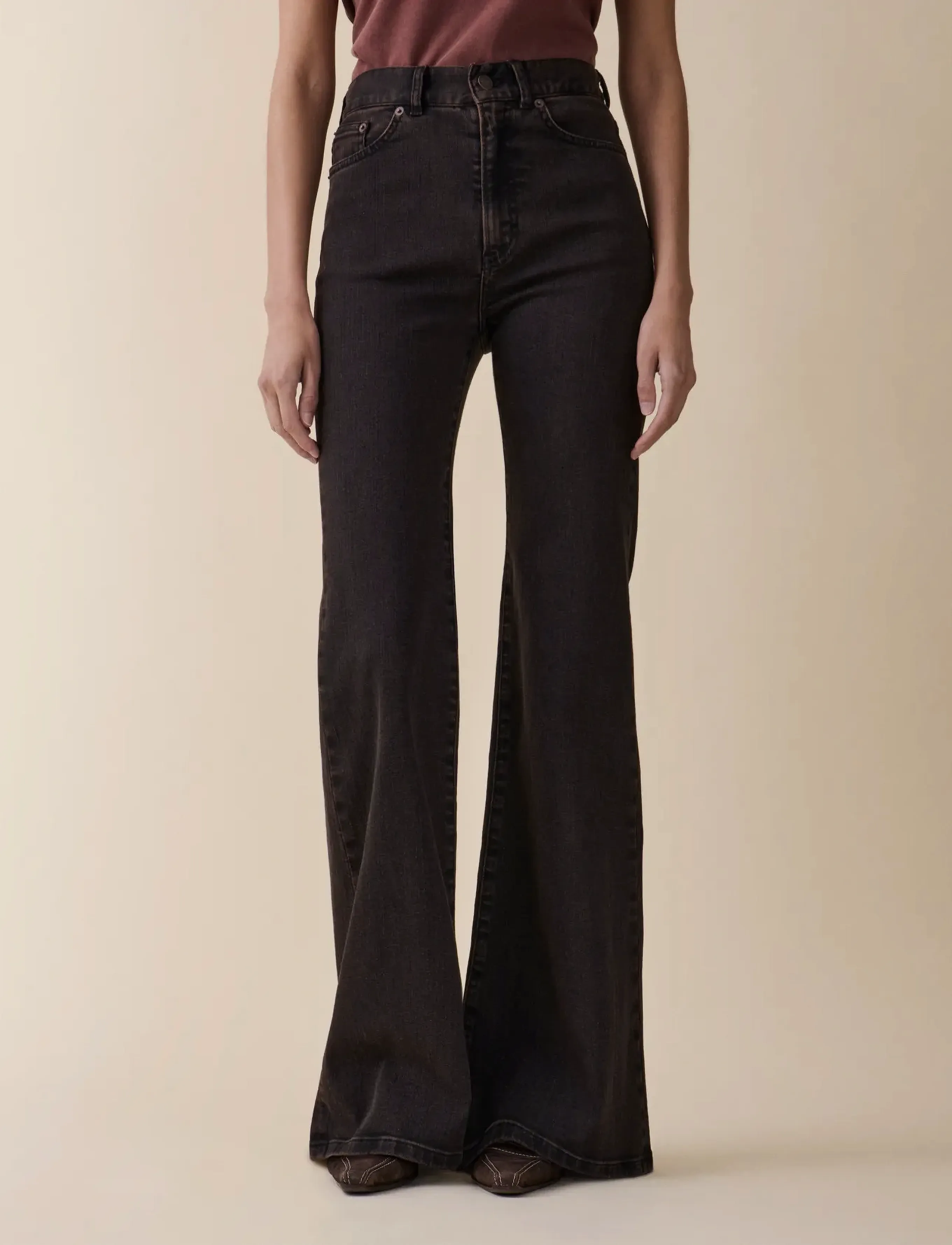 Jeanerica Fuji, 30 x 30, Jeans, Braun - Flares, Frauen