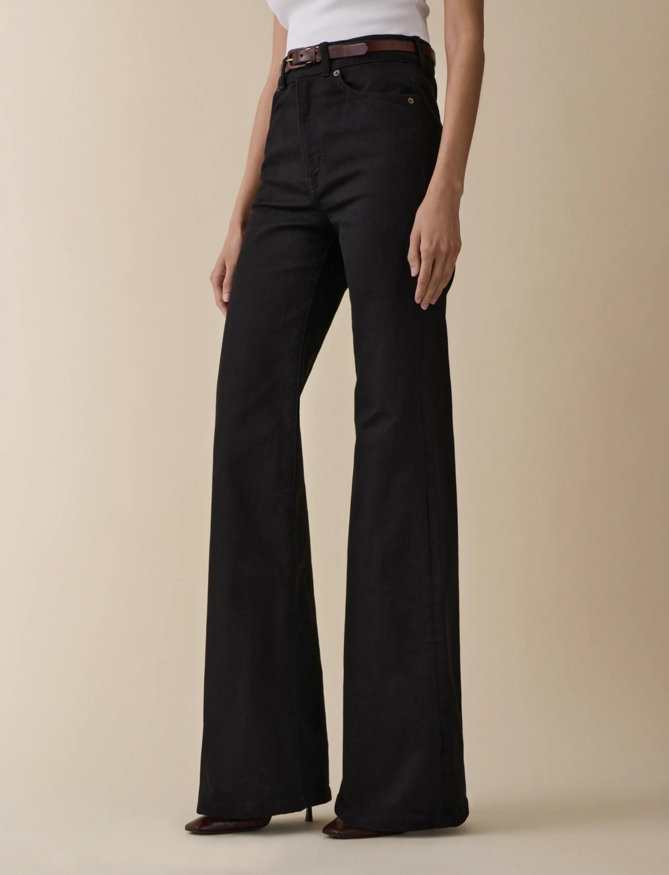 Jeanerica - Fuji - utsvängda jeans - rinse stay black - 2