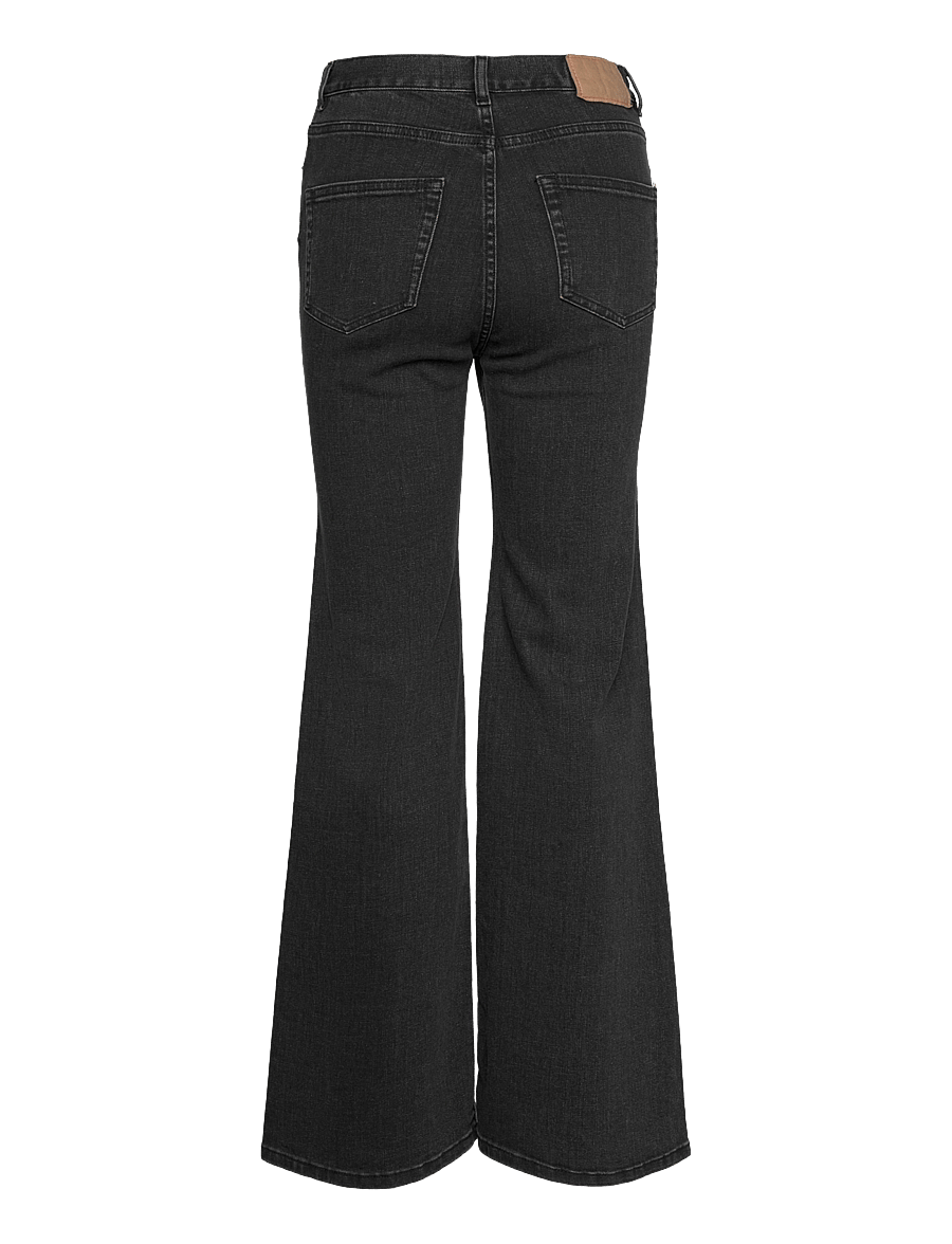 Jeanerica - Fuji - utsvängda jeans - used black - 2