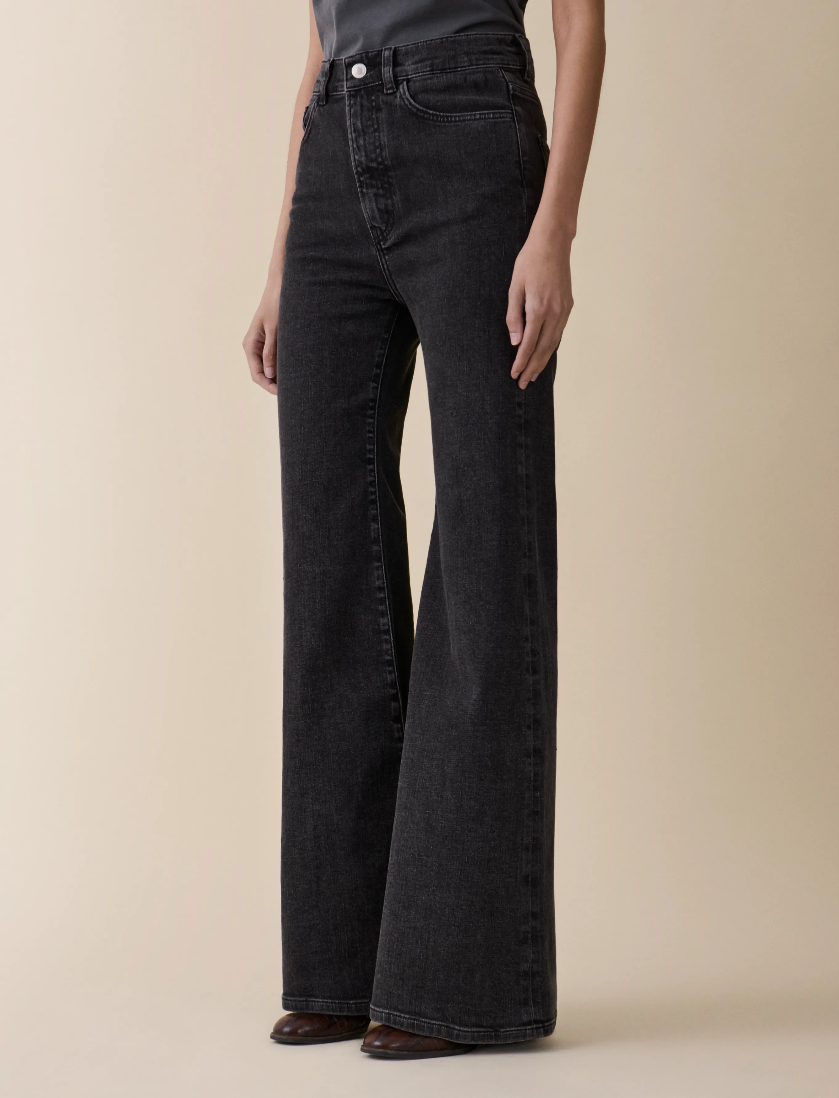 Jeanerica - Fuji - flared jeans - used black - 3
