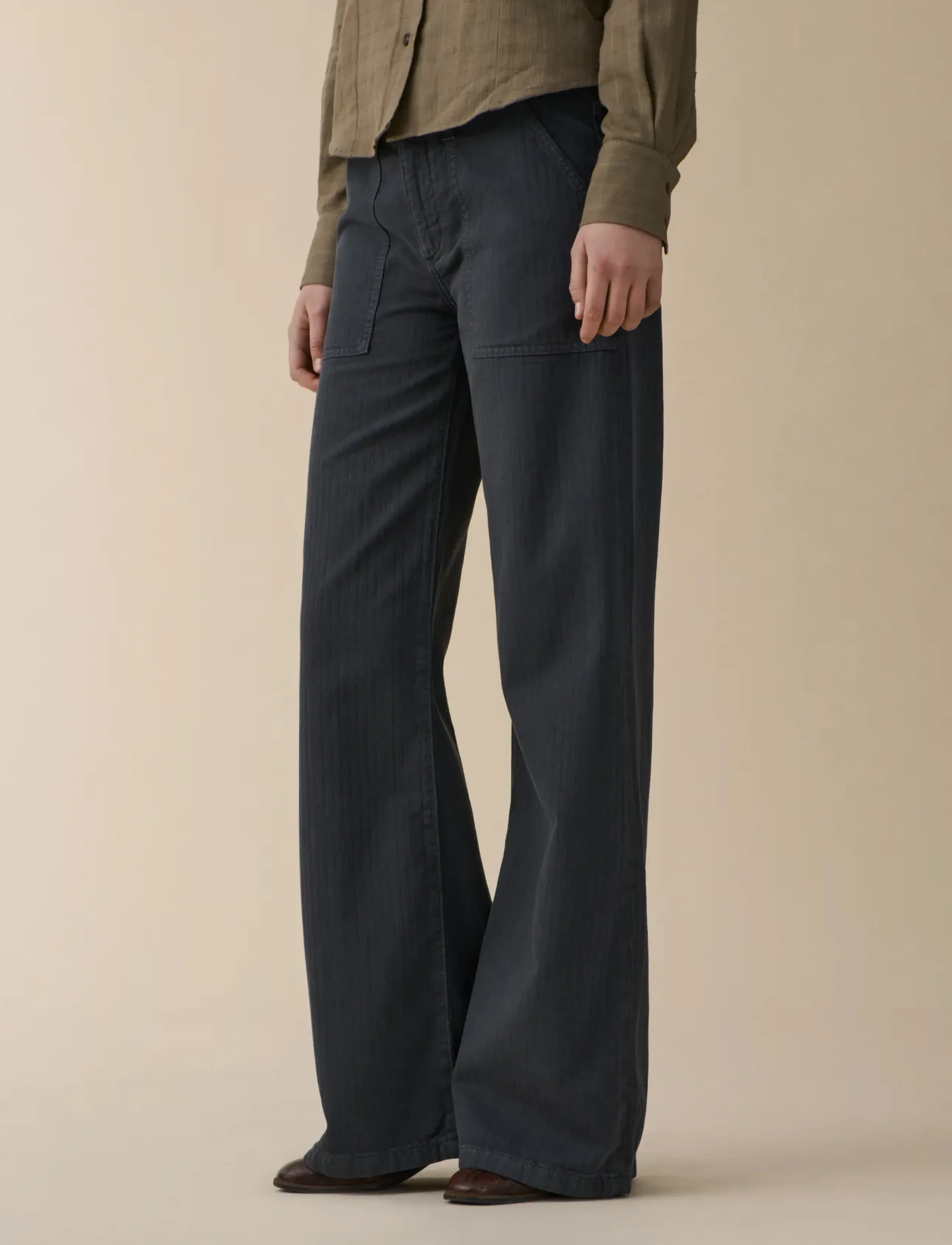 Jeanerica - Guell - dżinsy - chevron anthracite - 2