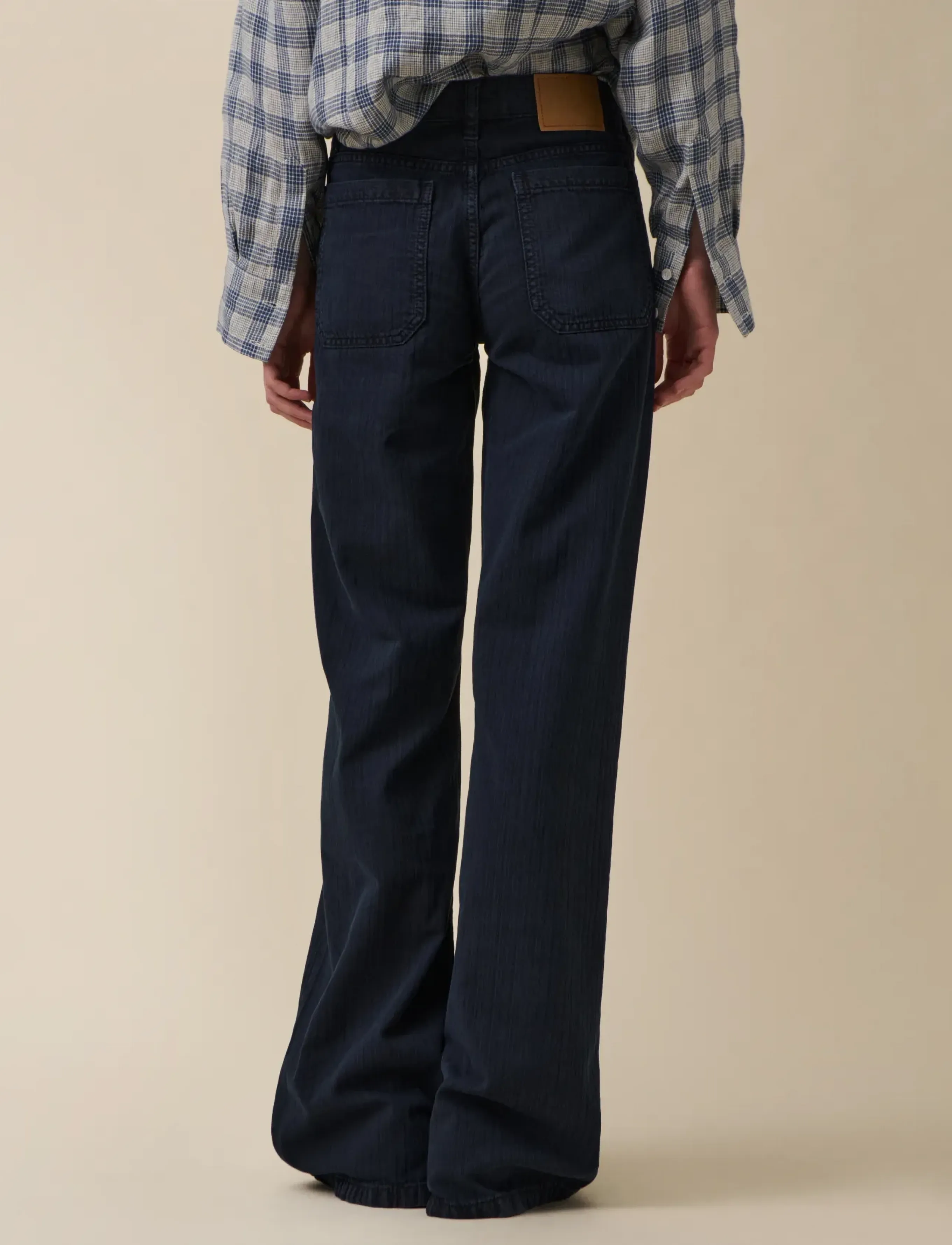 Jeanerica - Guell - wide leg jeans - chevron blue black - 4