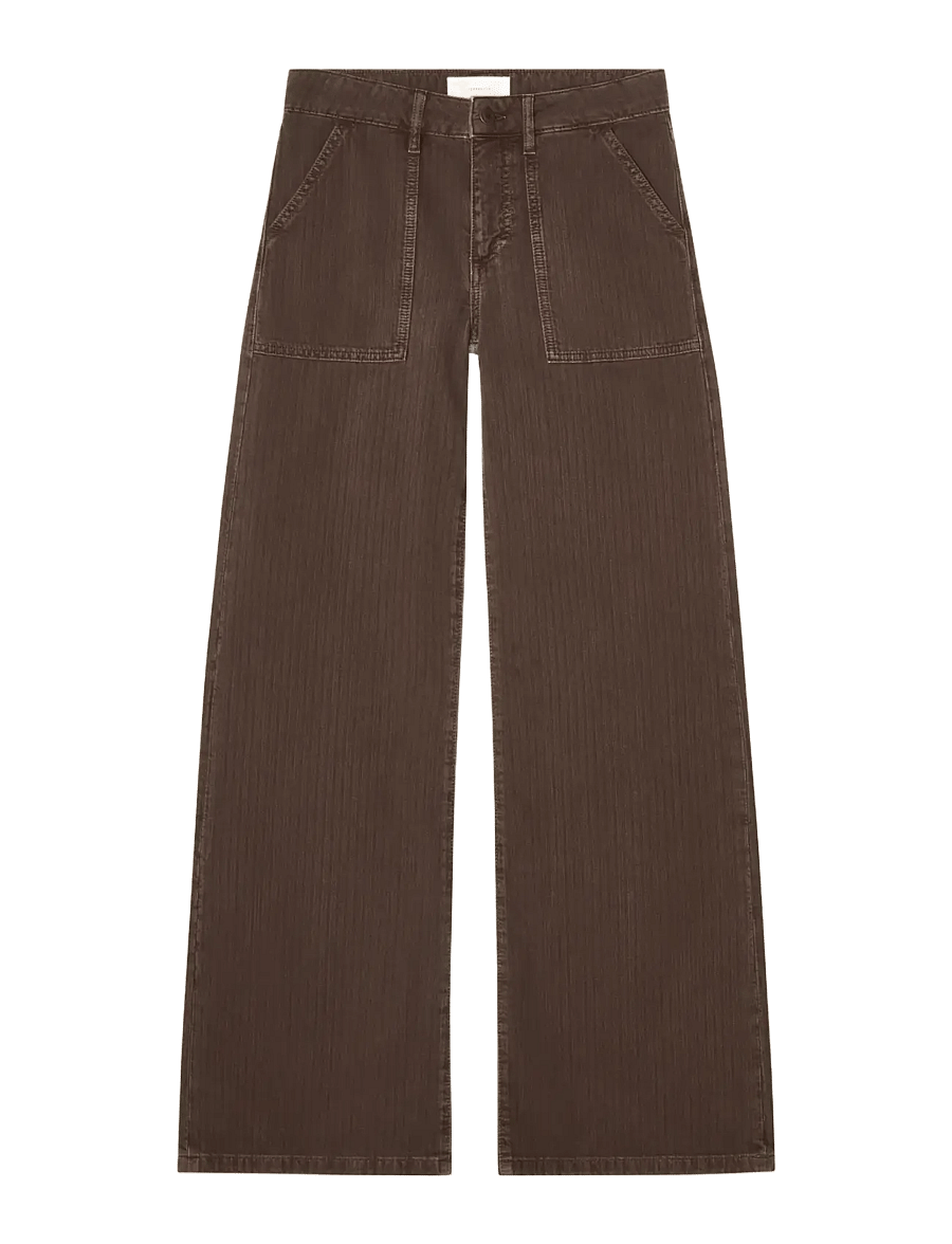 Jeanerica - Guell - teksad - chevron brown - 1