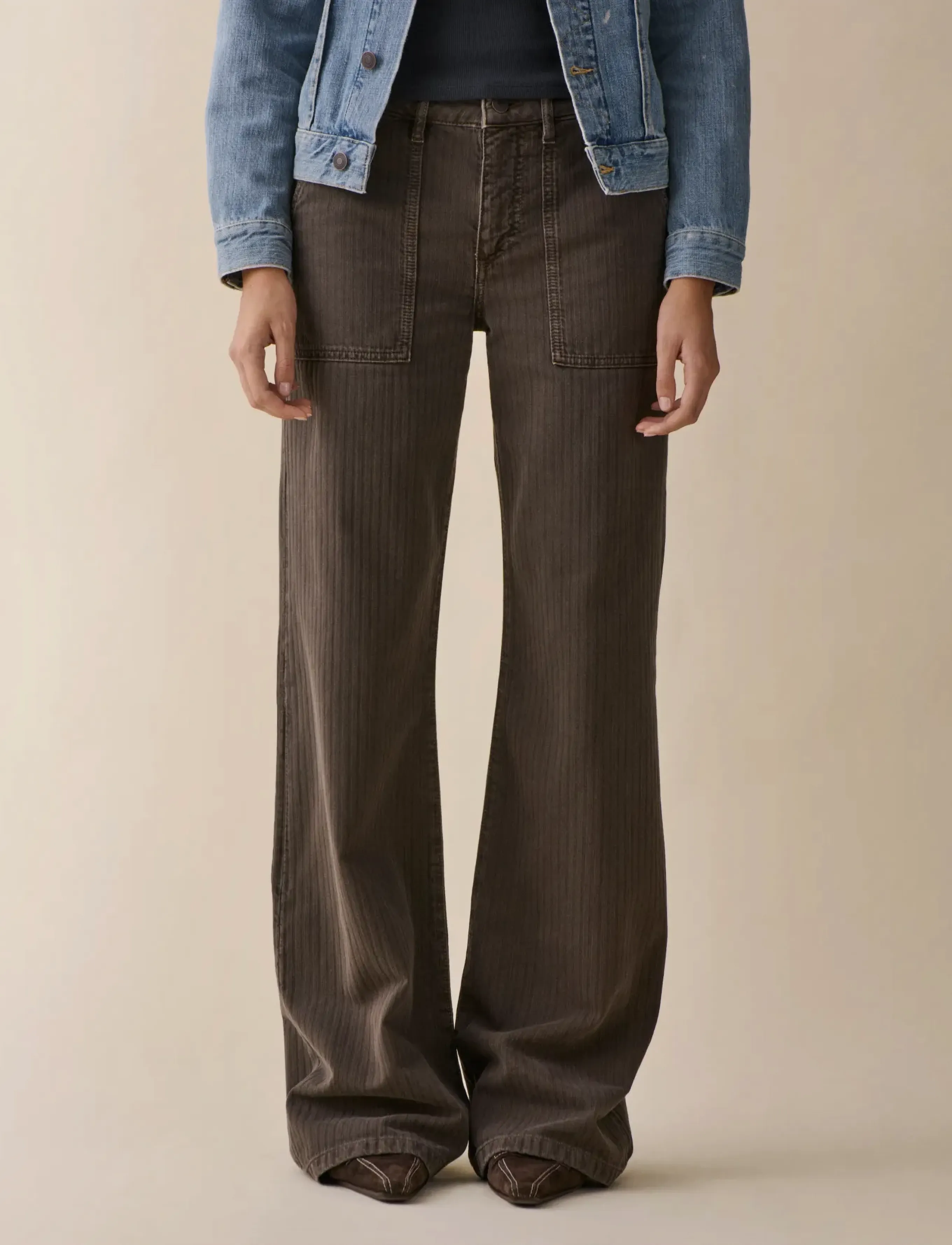 Jeanerica Guell - Brede jeans - CHEVRON BROWN / brown