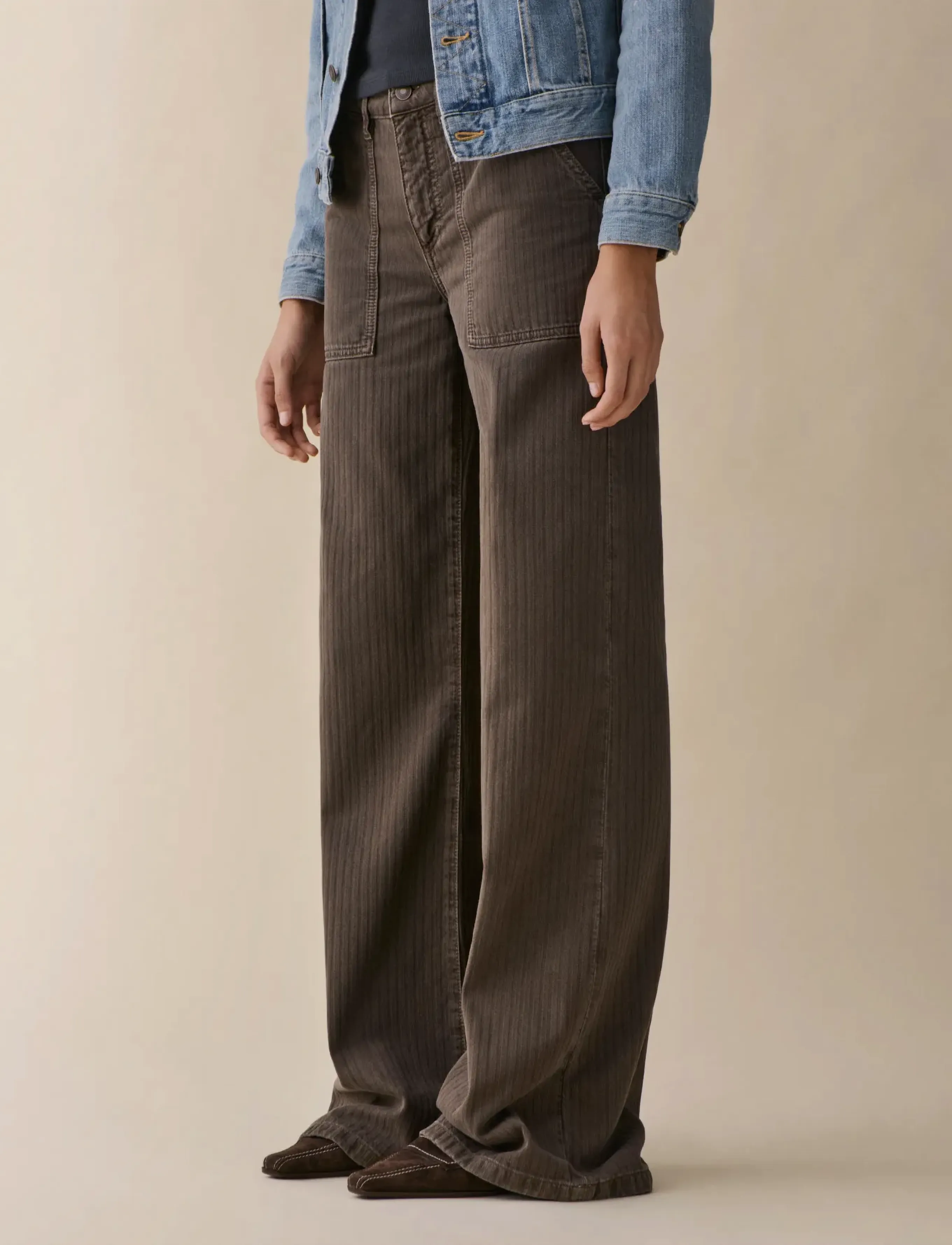 Jeanerica - Guell - jeans - chevron brown - 2