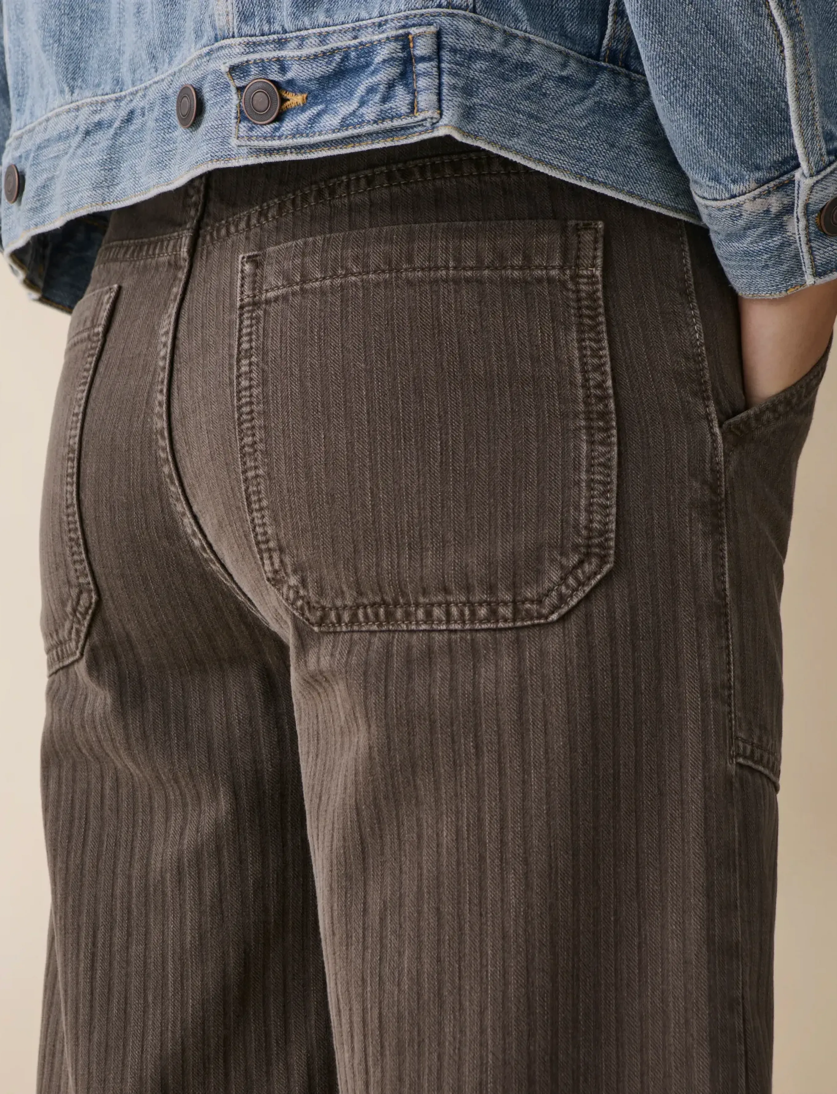 Jeanerica - Guell - jeans - chevron brown - 4