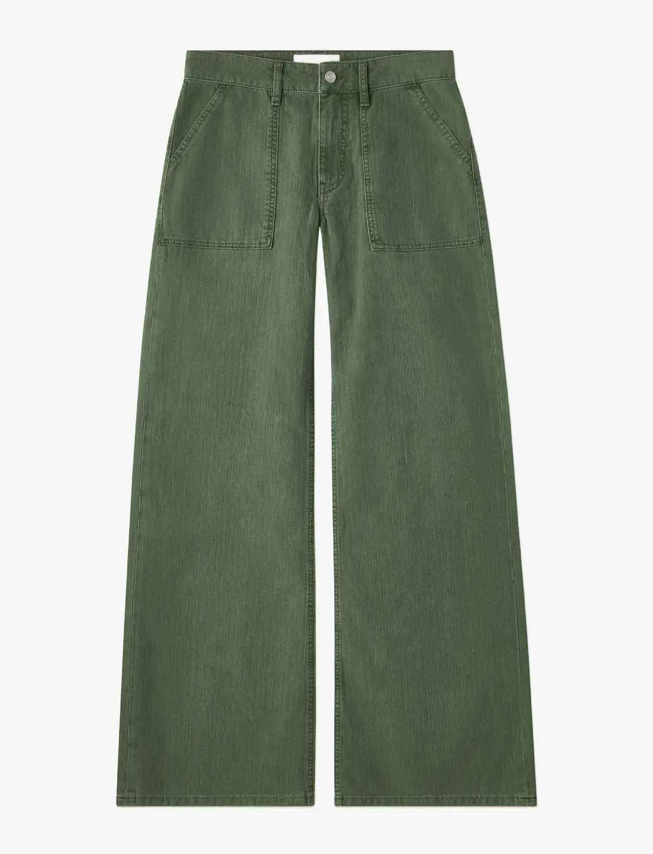Jeanerica - Guell - wide leg jeans - chevron green - 1