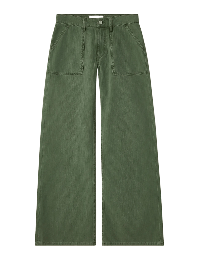 Jeanerica - Guell - laia säärega teksad - chevron green - 1