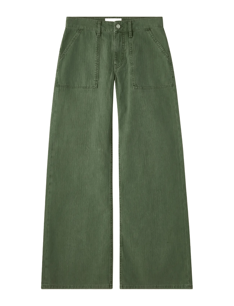 Jeanerica - Guell - teksad - chevron green - 1