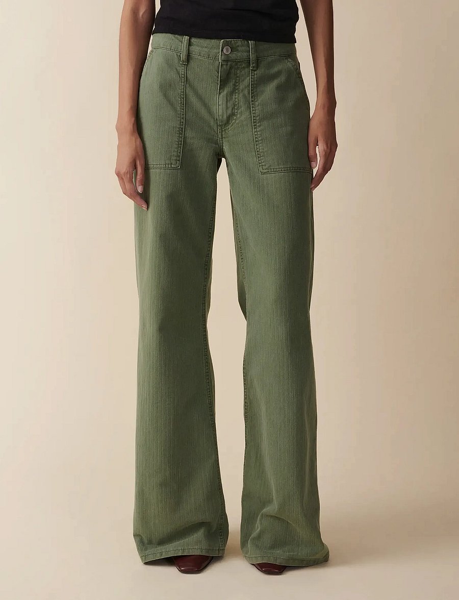 Jeanerica - Guell - teksad - chevron green - 0