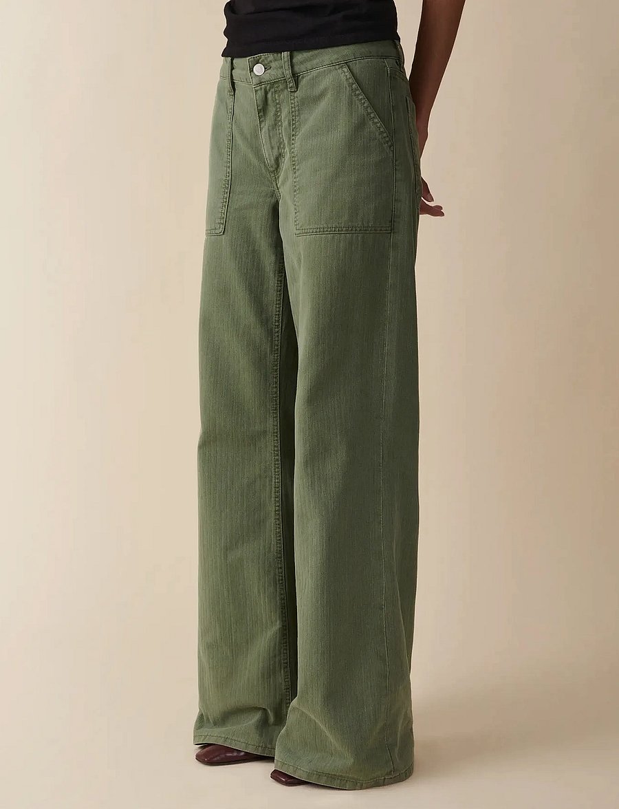 Jeanerica - Guell - teksad - chevron green - 2
