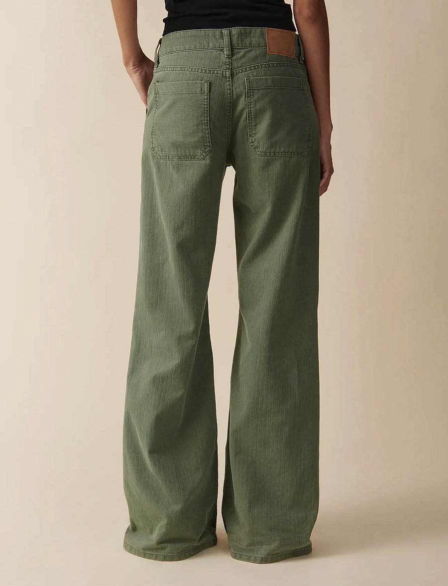 Jeanerica - Guell - teksad - chevron green - 3