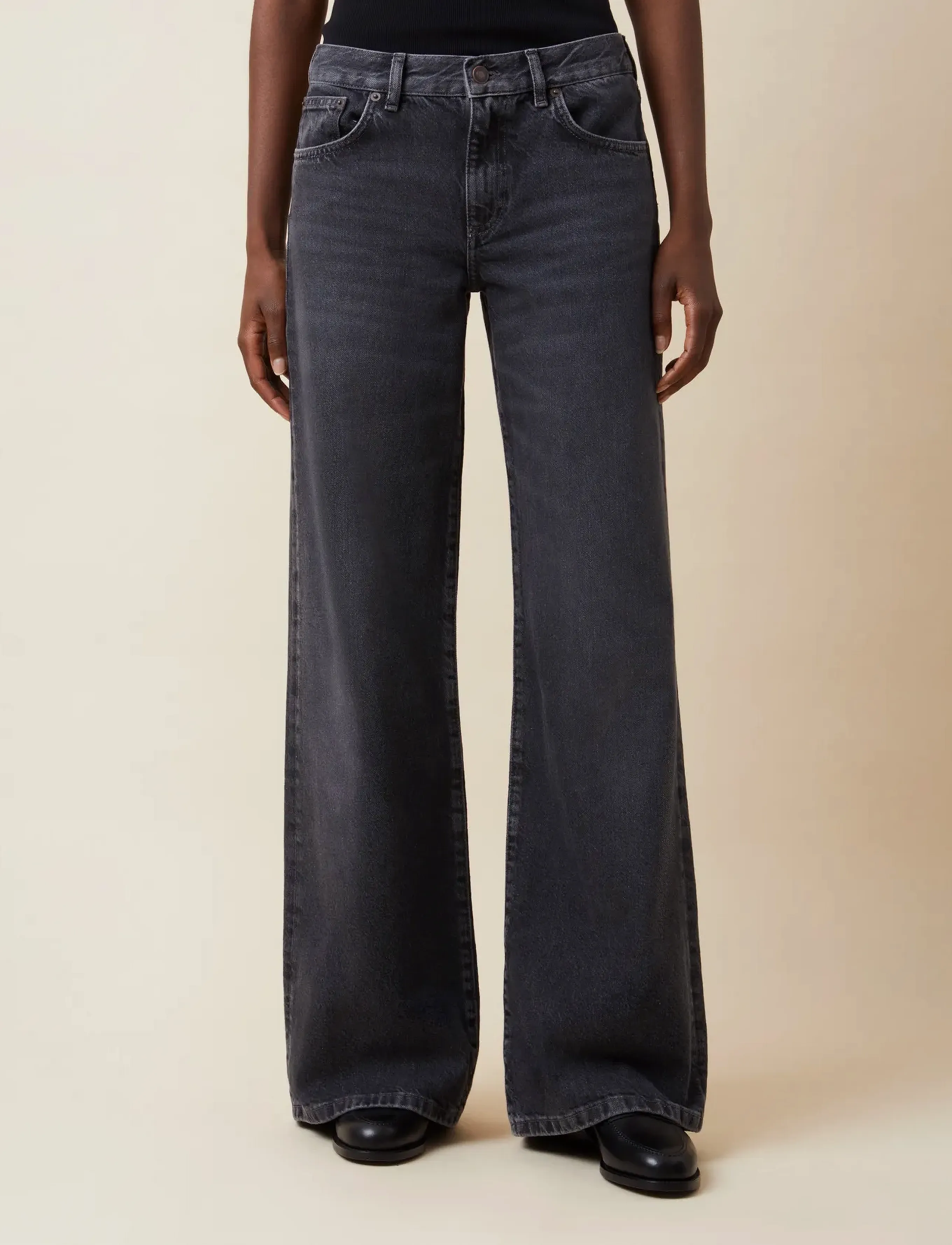Jeanerica Kyoto - Brede jeans - BLACK VINTAGE 62 / grey