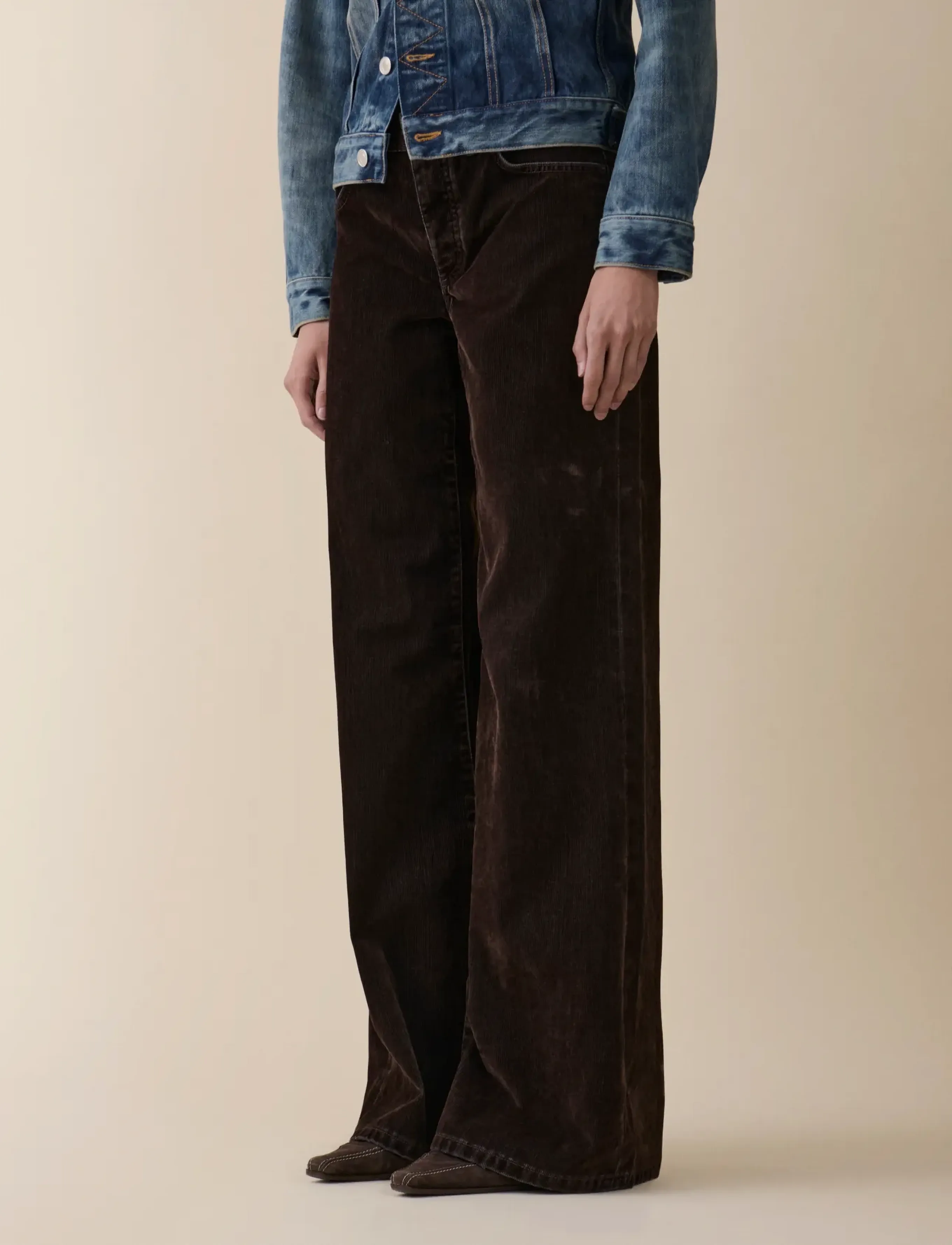 Jeanerica - Kyoto - jeans - brown flock corduroy - 3