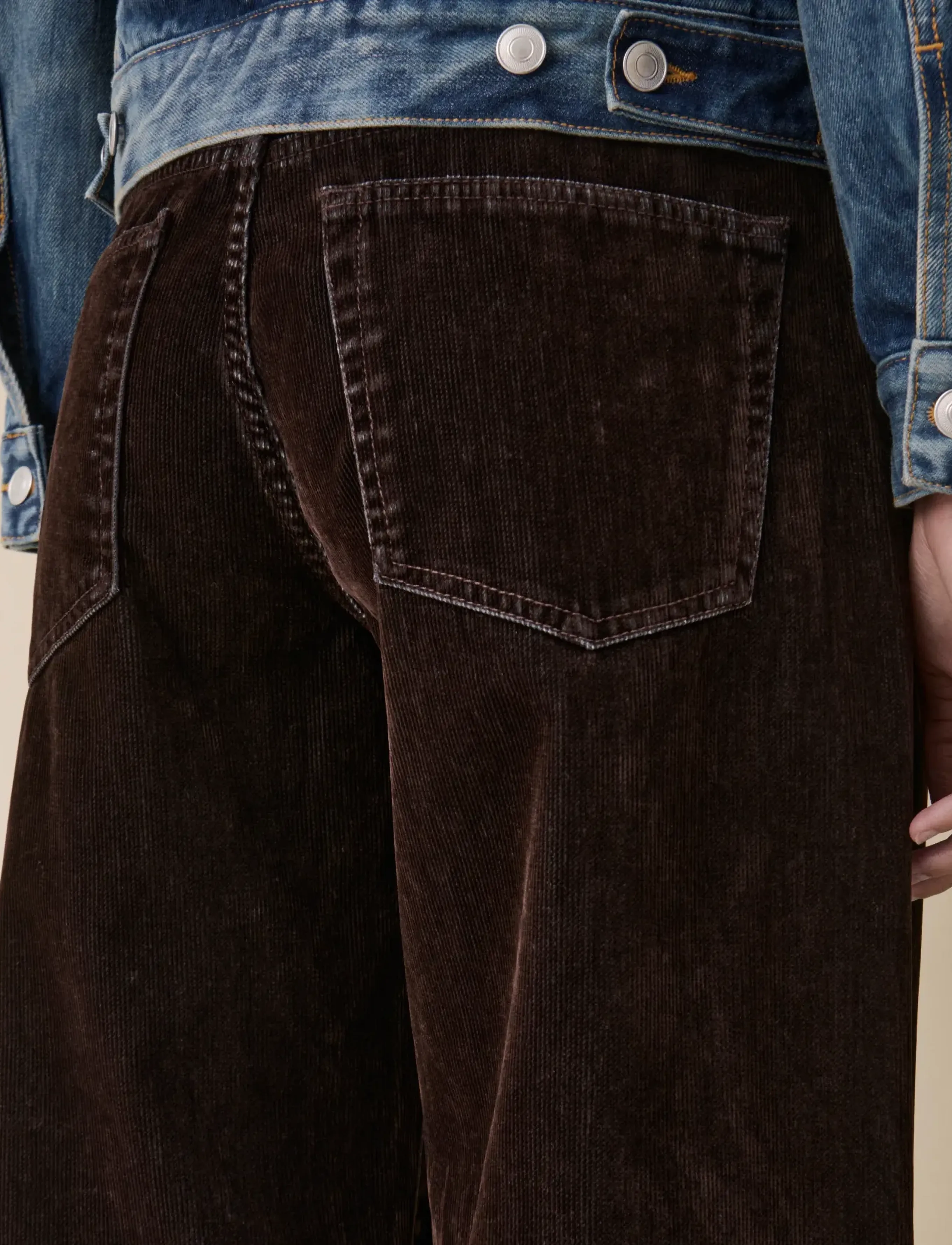 Jeanerica - Kyoto - jeans - brown flock corduroy - 5