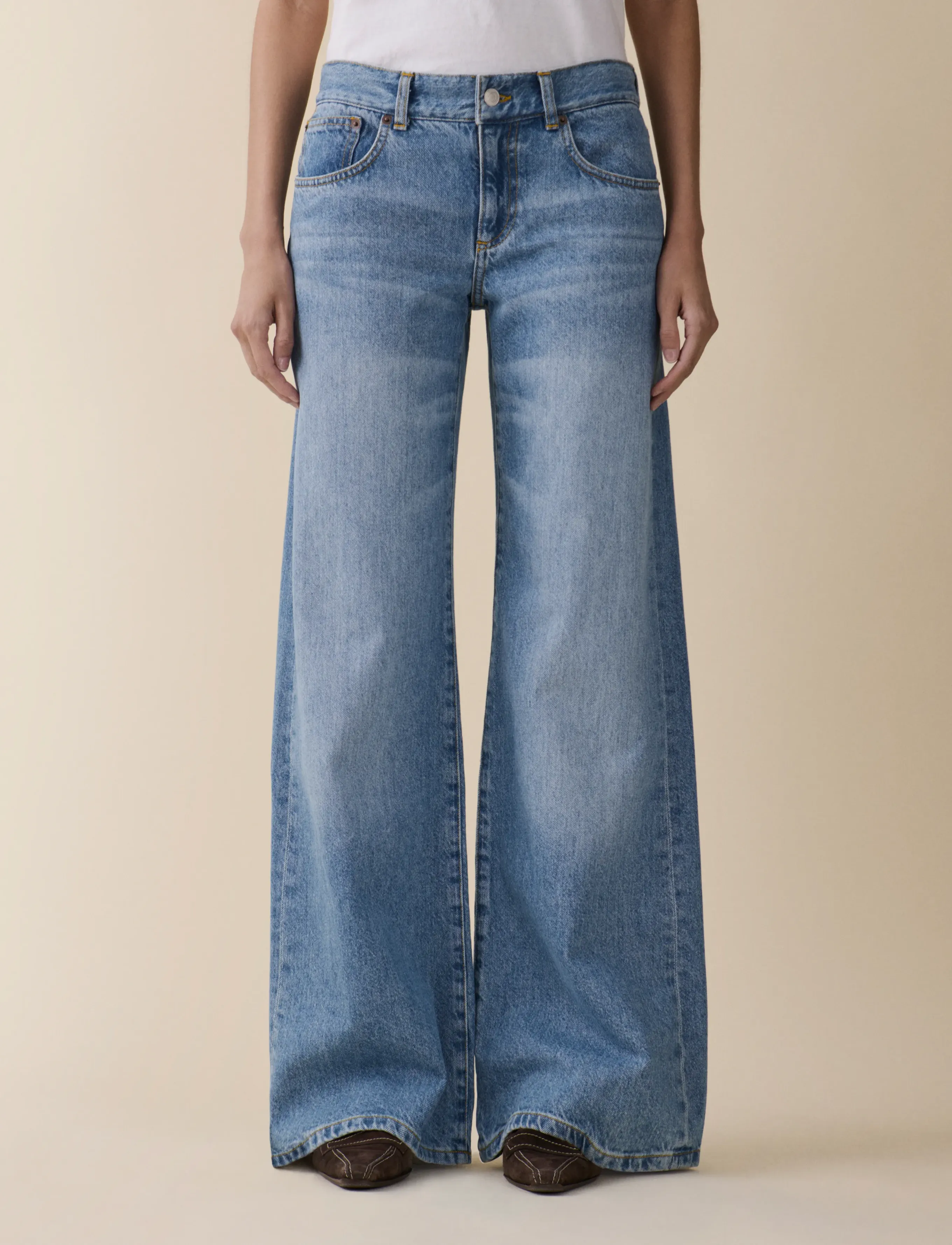 Jeanerica Kyoto - Brede jeans - LIGHT VINTAGE 62 / blue