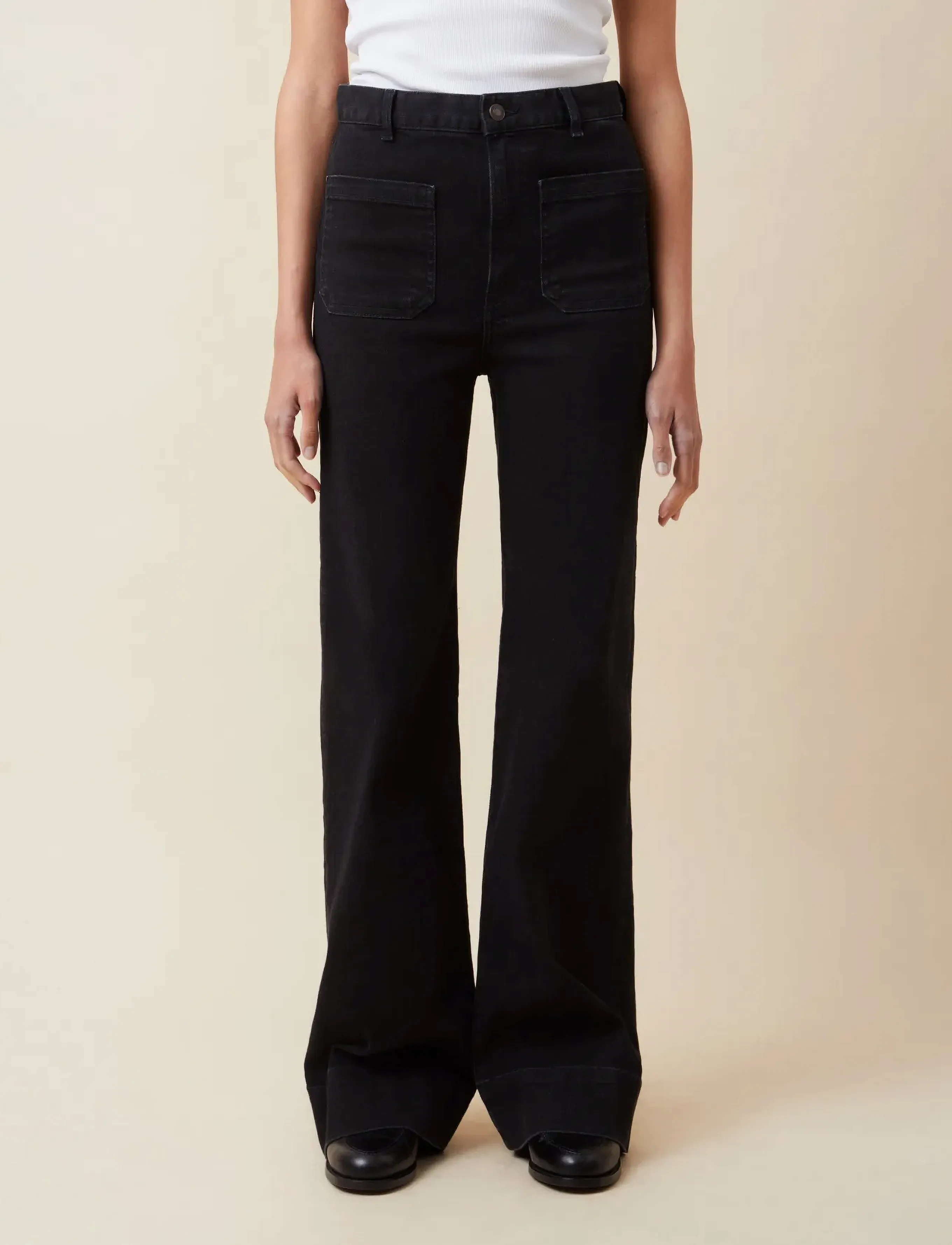 Jeanerica St Monica - Flared jeans - BLACK 2 WEEKS / black
