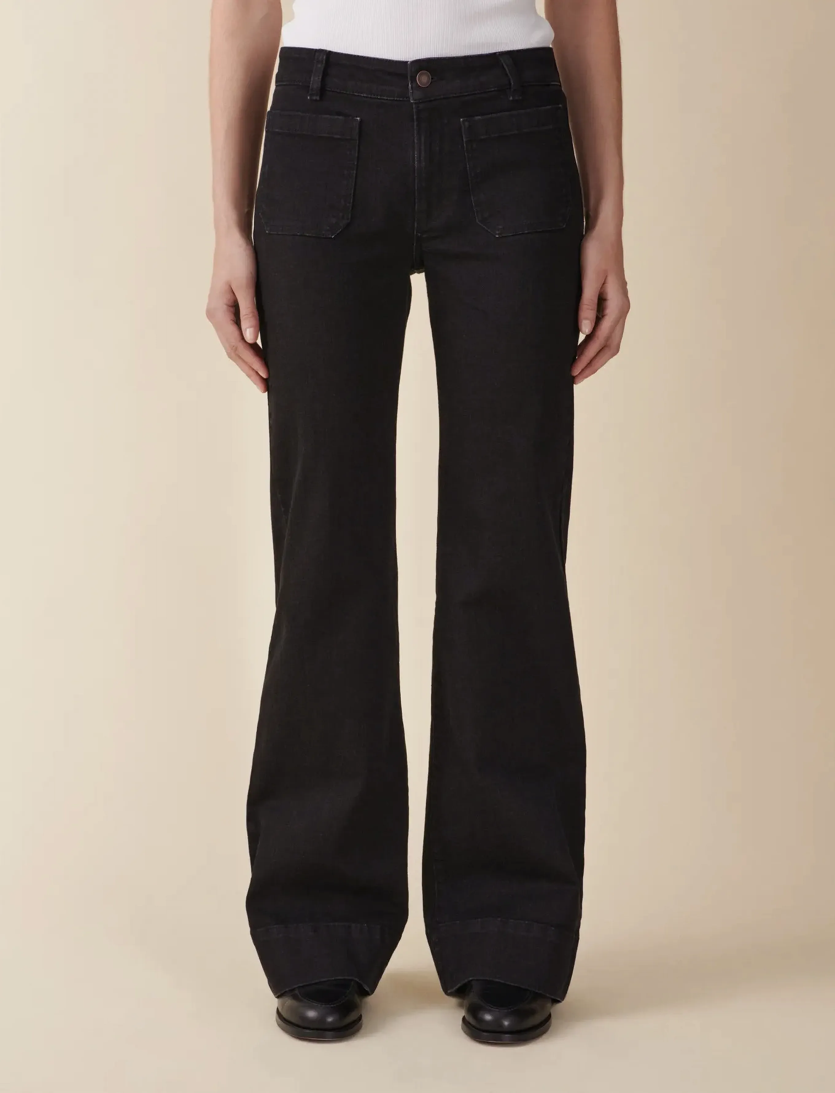 Jeanerica St Monica Low - Flared jeans - BLACK 2 WEEKS / black