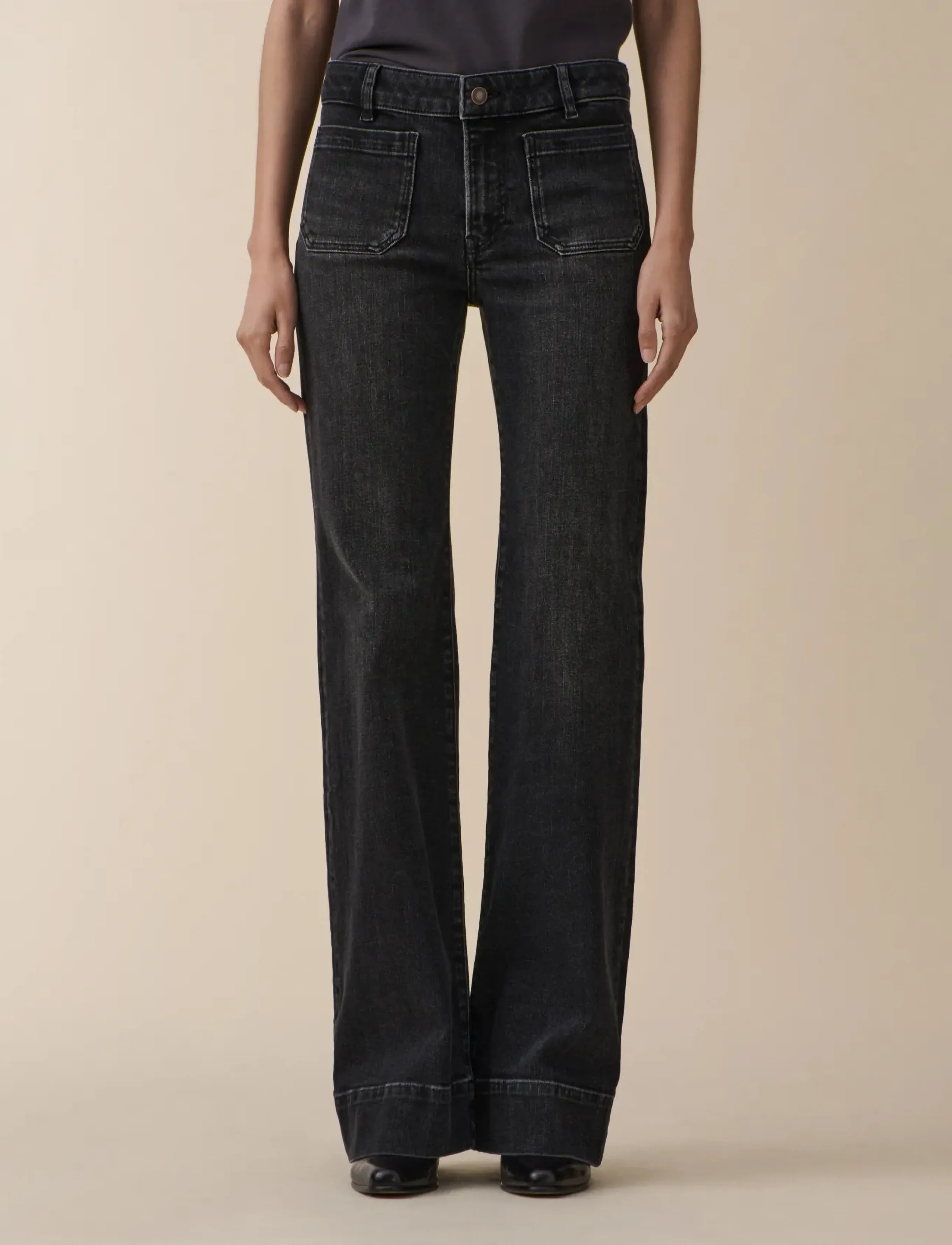Jeanerica St Monica Low, Kvinder, Vide Ben Jeans, Sort, Str: 26 x 34