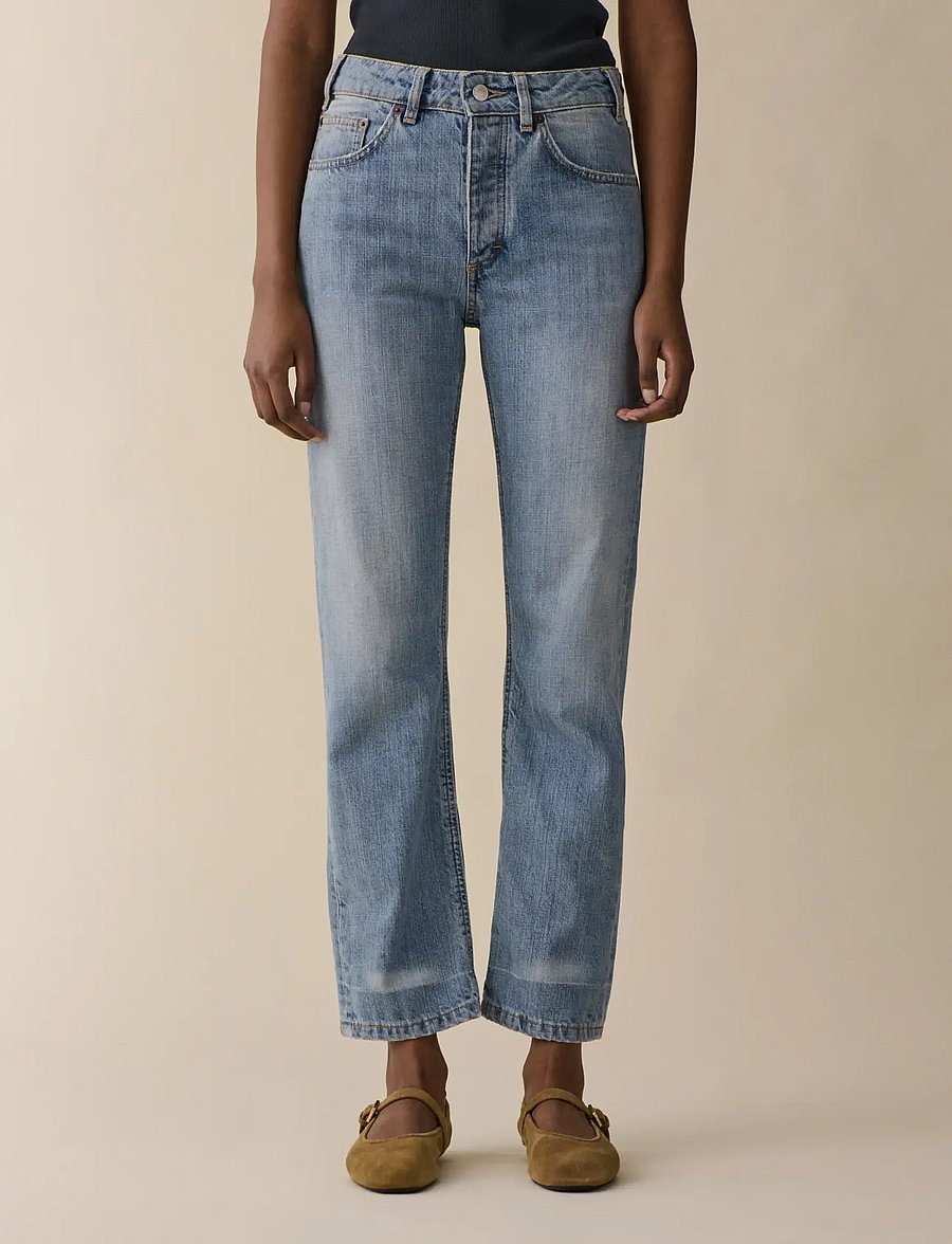 Jeanerica - Sisli Cropped - gerade jeans - light blue righe - 0