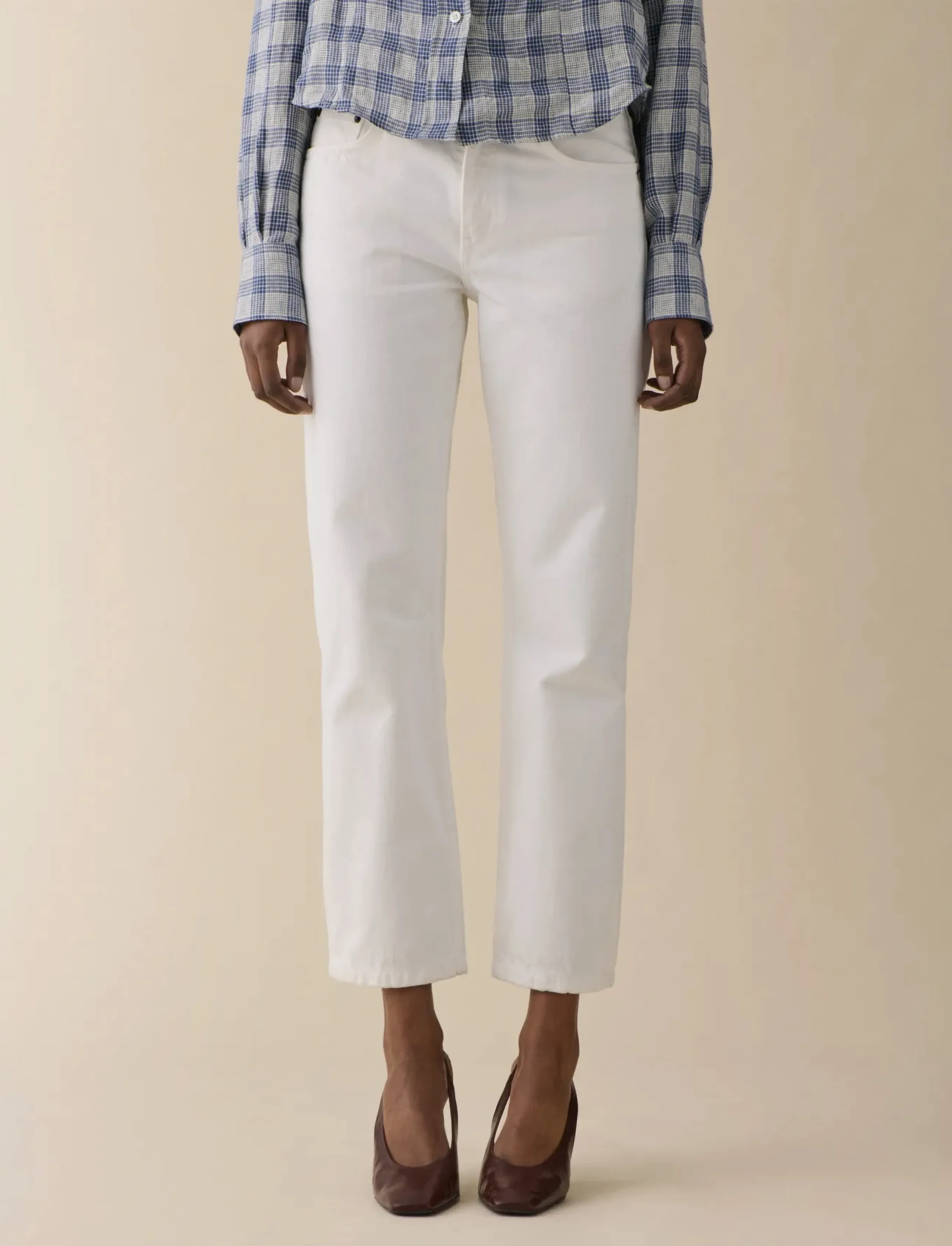 Jeanerica Sisli Cropped - Raka jeans - NATURAL WHITE / cream