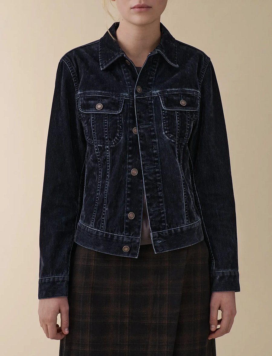 Jeanerica - Elsa - vårjackor - blue grey flock corduroy - 0