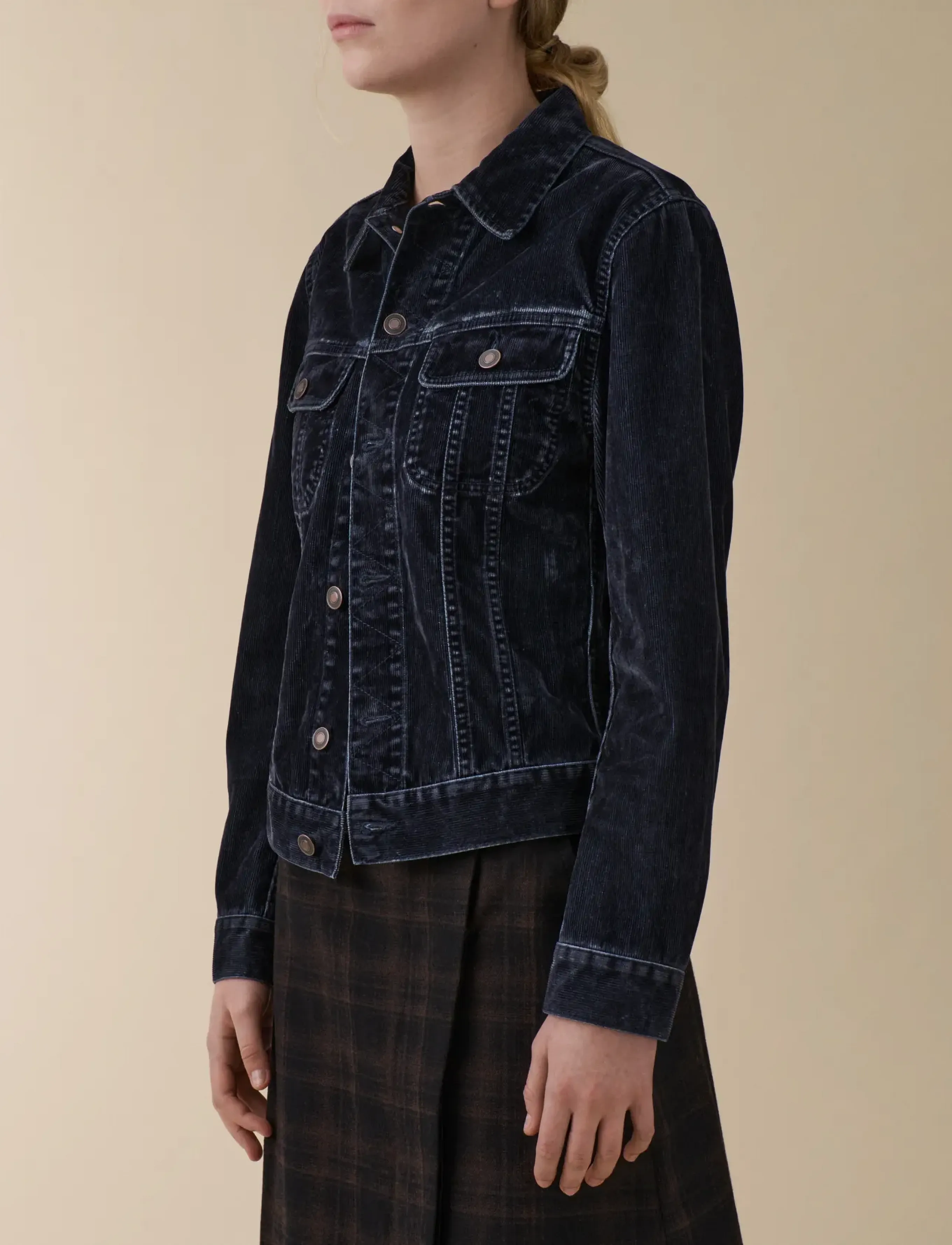 Jeanerica - Elsa - vårjackor - blue grey flock corduroy - 2