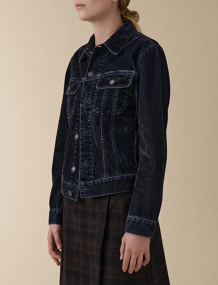 Jeanerica - Elsa - vårjackor - blue grey flock corduroy - 2