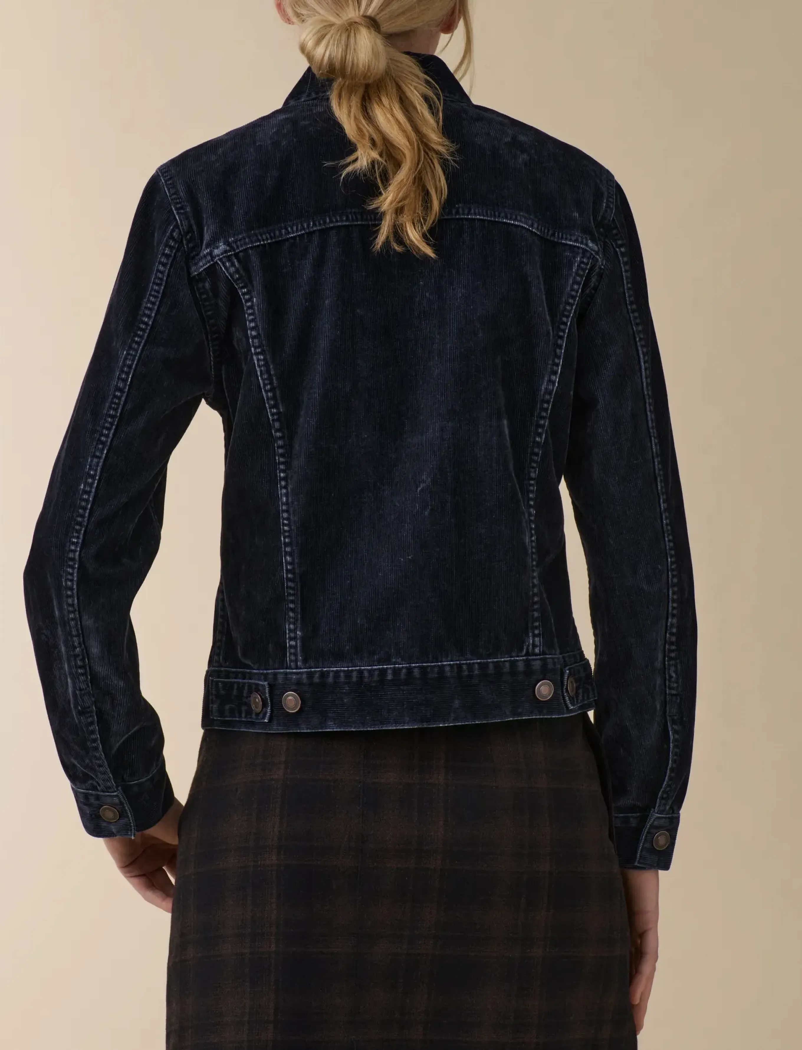 Jeanerica - Elsa - vårjackor - blue grey flock corduroy - 3