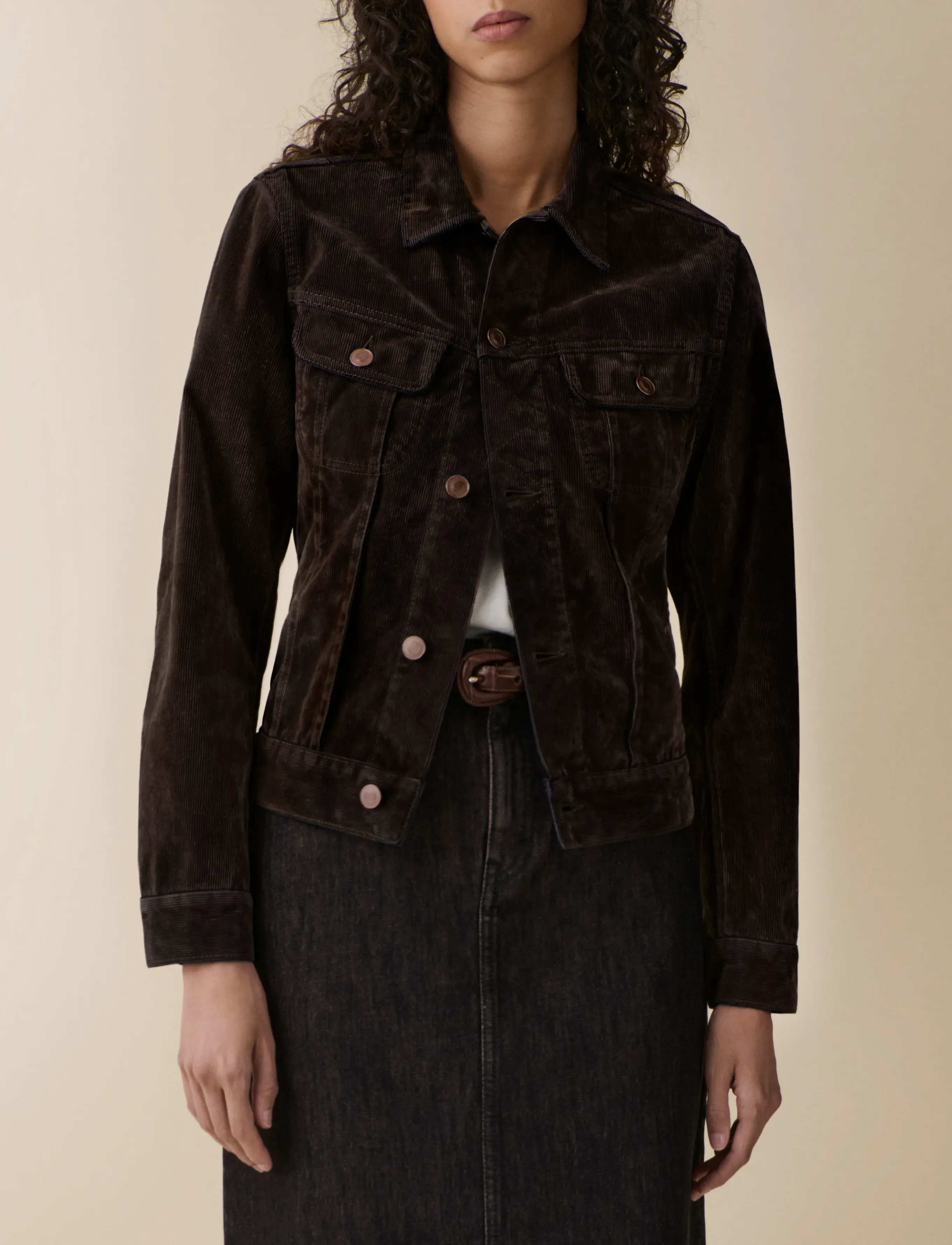 Jeanerica Elsa - Jeanerica - BROWN FLOCK CORDUROY / brown