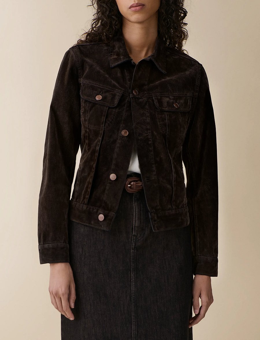 Jeanerica - Elsa - frühlingsjacken - brown flock corduroy - 0