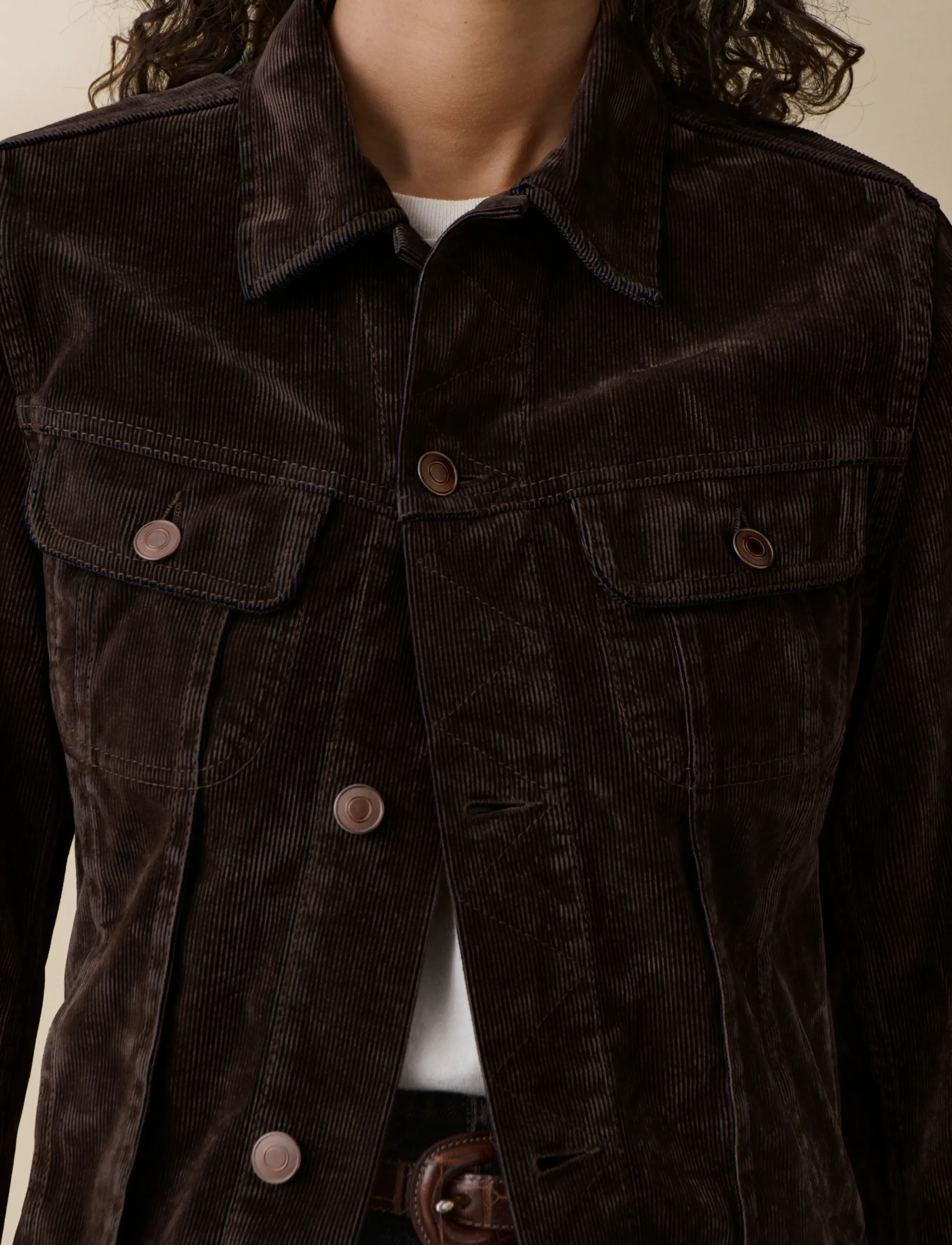 Jeanerica - Elsa - frühlingsjacken - brown flock corduroy - 4