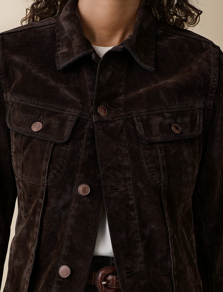Jeanerica - Elsa - frühlingsjacken - brown flock corduroy - 4