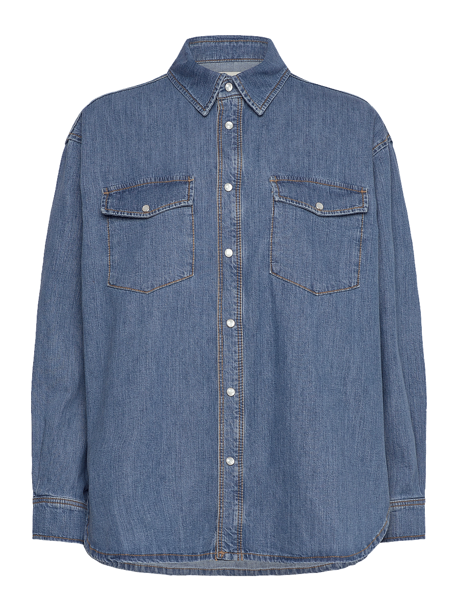 Jeanerica - Angela - jeanshemden - light blue vintage - 1