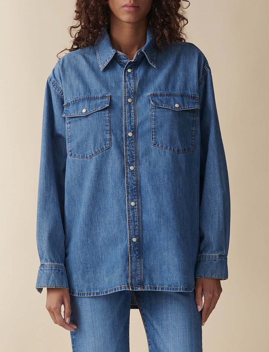 Jeanerica - Angela - jeanshemden - light blue vintage - 0
