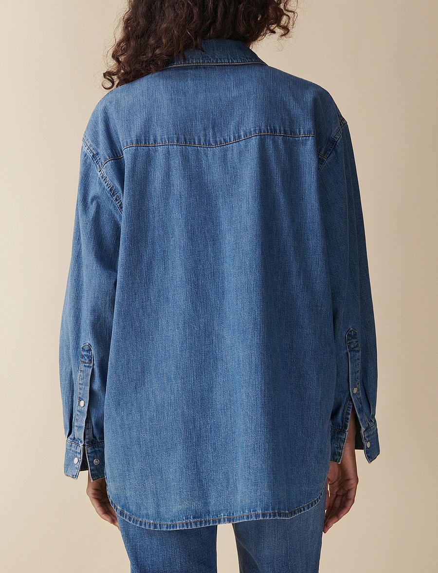 Jeanerica - Angela - jeanshemden - light blue vintage - 3