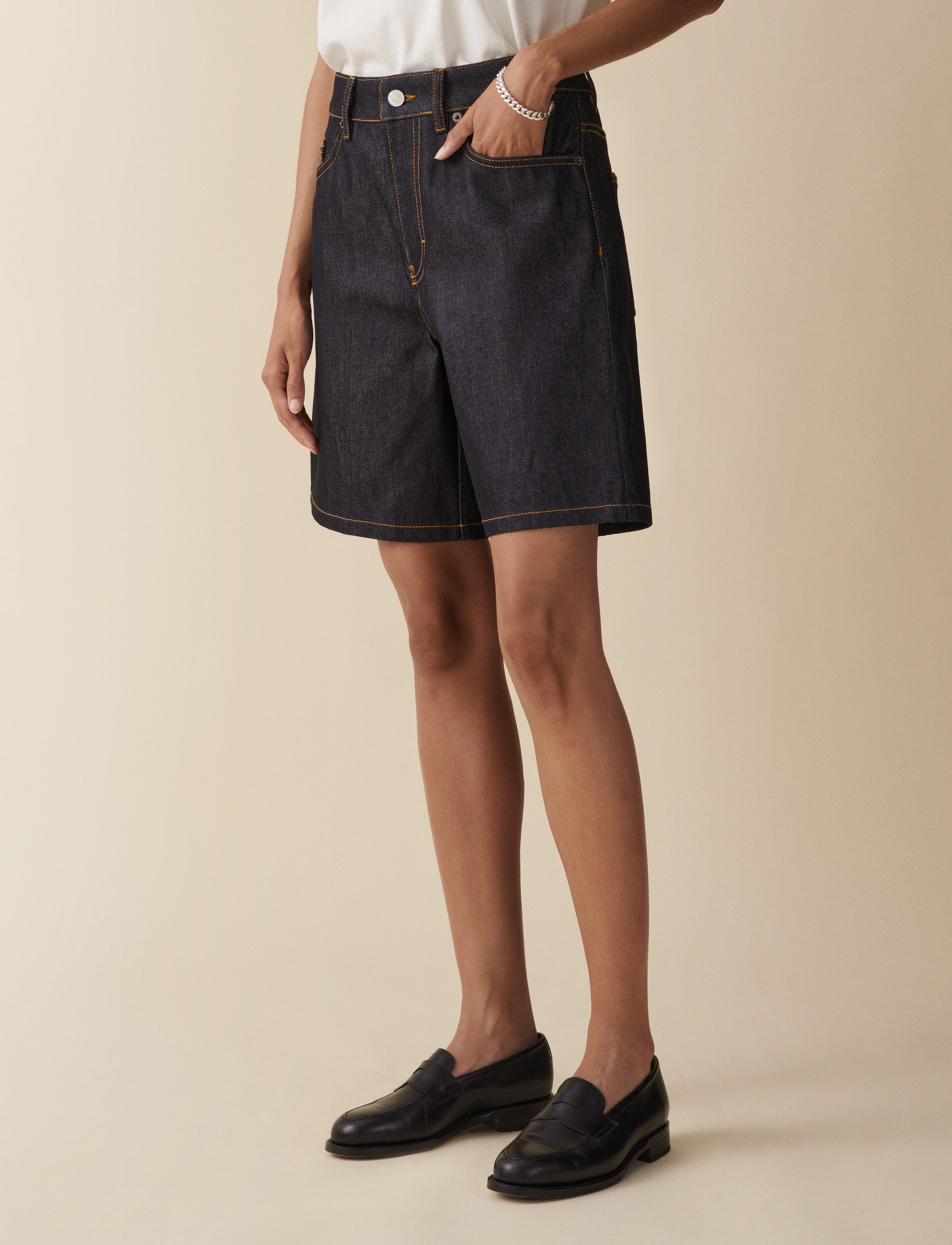Jeanerica - BW019 Belem Shorts - jorts - blue rw - 3