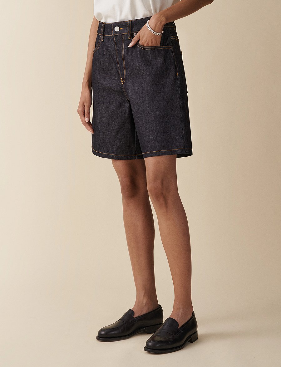 Jeanerica - BW019 Belem Shorts - jorts - blue rw - 3