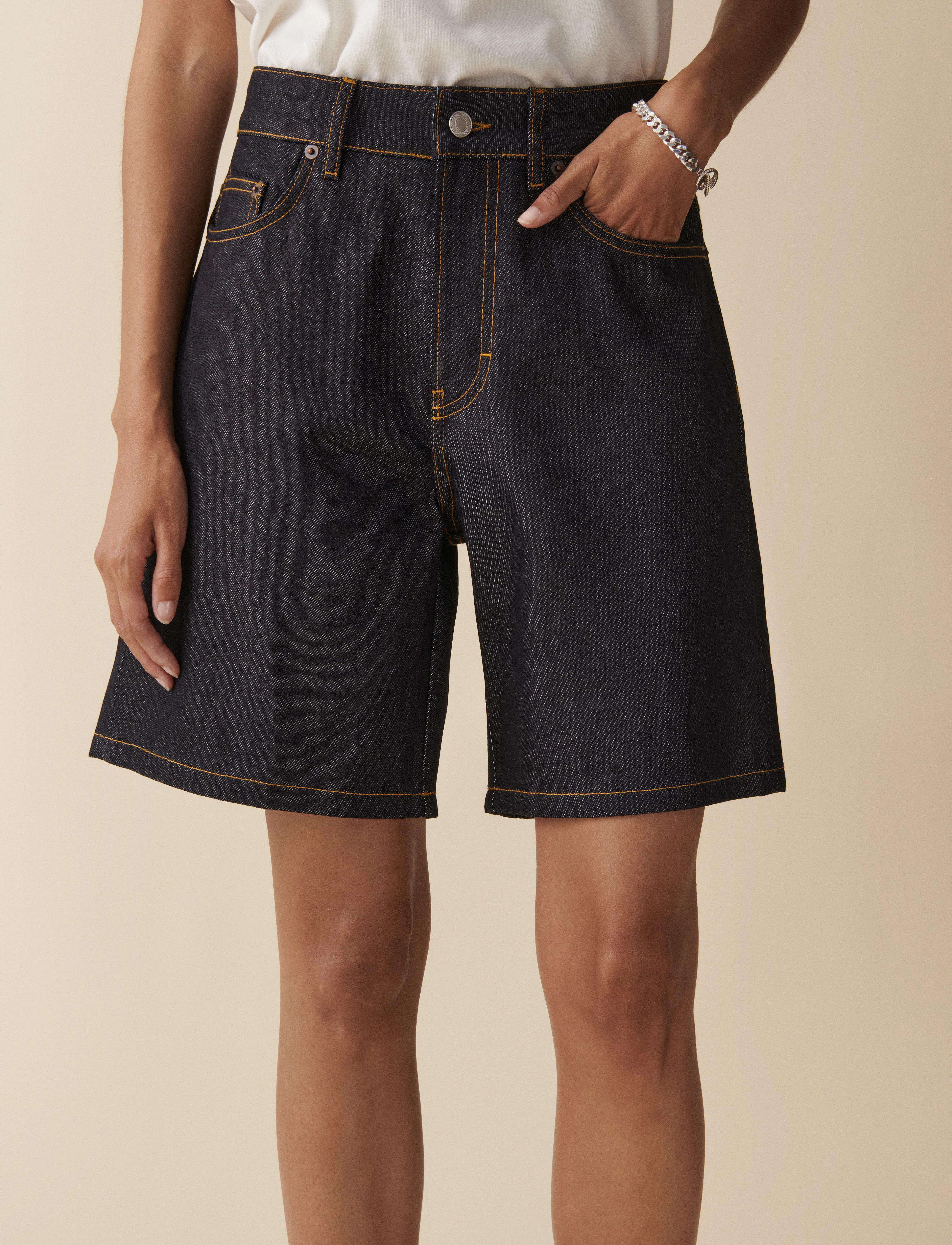 Jeanerica - BW019 Belem Shorts - jorts - blue rw - 4