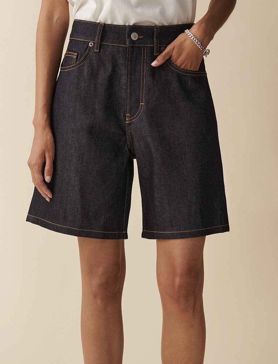 Jeanerica - BW019 Belem Shorts - jorts - blue rw - 4