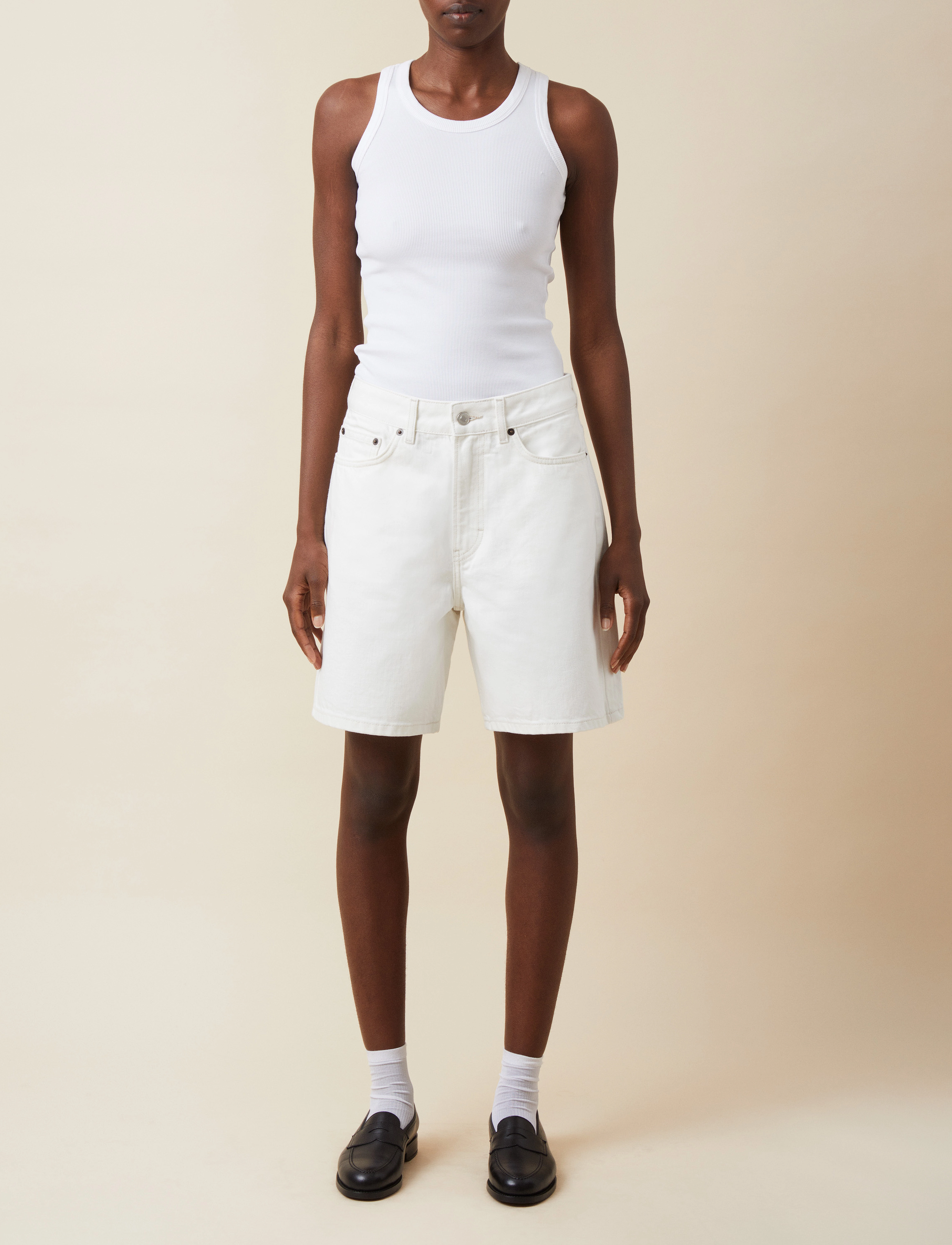 Jeanerica Belem Shorts, 27, White, Shorts > Denim Shorts, Dame