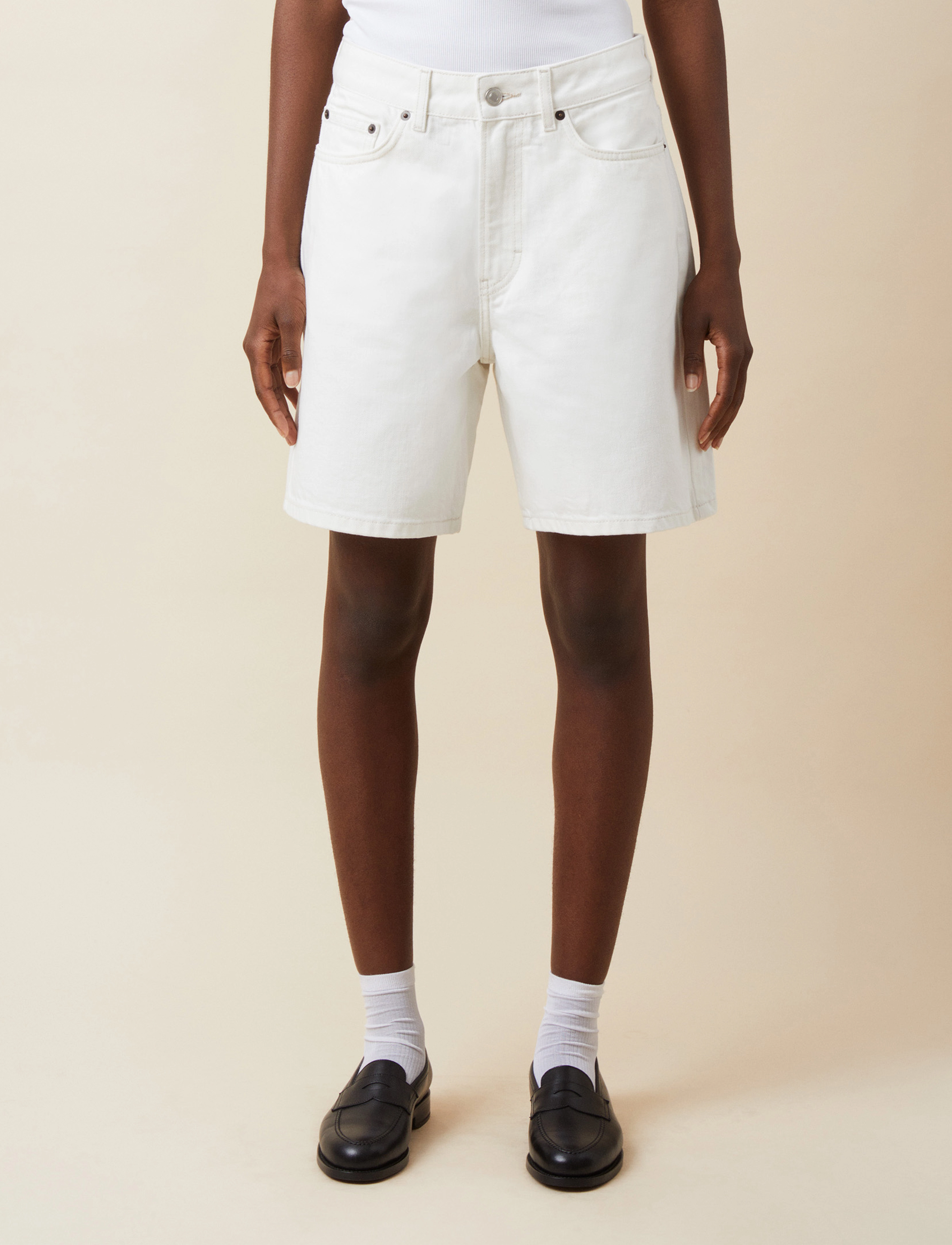 Jeanerica - BW019 Belem Shorts - gallastuttbuxur - natural white - 4