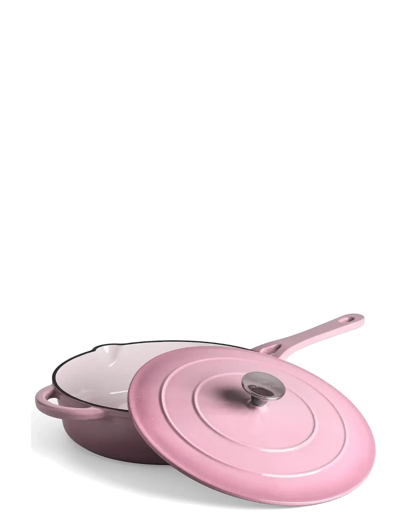 Jernverket Cast Iron Sauté Pan 28 Cm Retro Pink, Traktorkedel og sautermaskine, Lyserød, Str: 28 CM