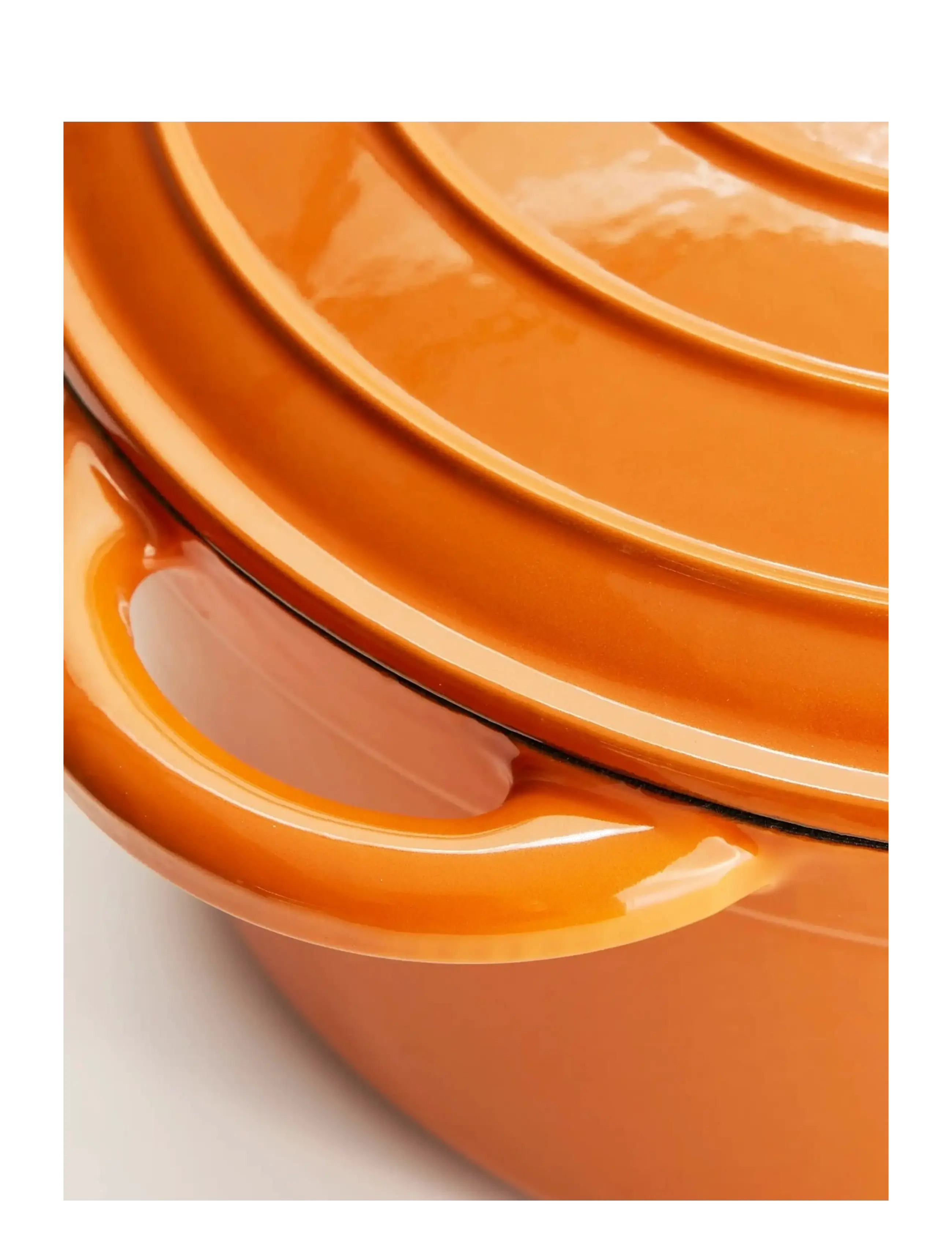 Jernverket - JERNVERKET LARGE CAST IRON CASSEROLE 7 L ORANGE - gusseisen töpfe - orange - 2