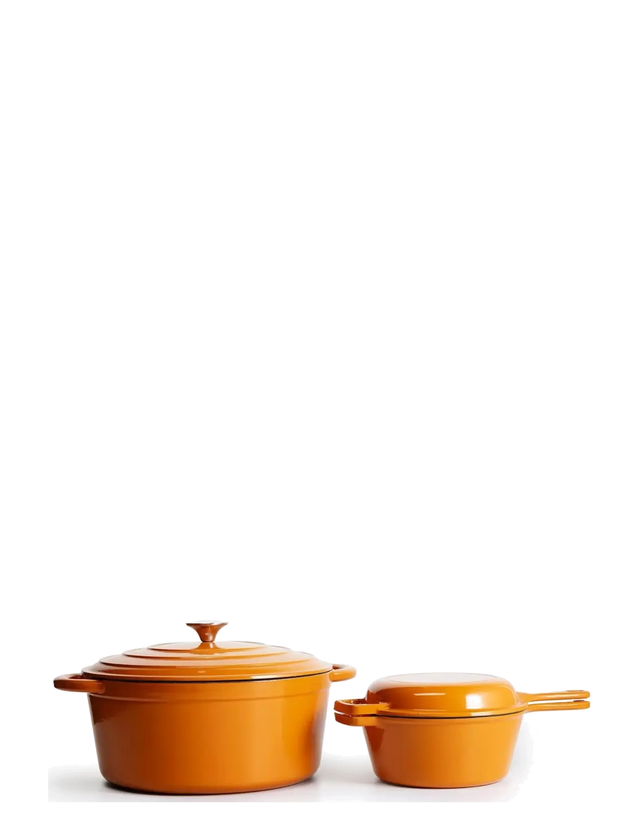 Jernverket - JERNVERKET LARGE CAST IRON CASSEROLE 7 L ORANGE - gusseisen töpfe - orange - 4