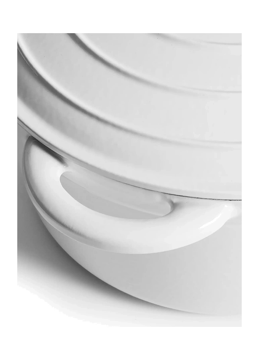 Jernverket - JERNVERKET CAST IRON CASSEROLE BLANCO 7 L - blanco - 2