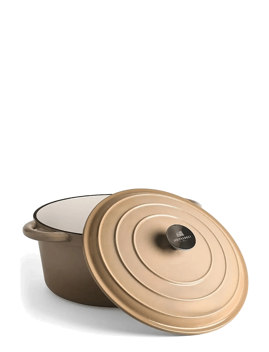Jernverket - JERNVERKET CAST IRON CASSEROLE 7 L CREAM WHITE - malmist potid - cream white - 1