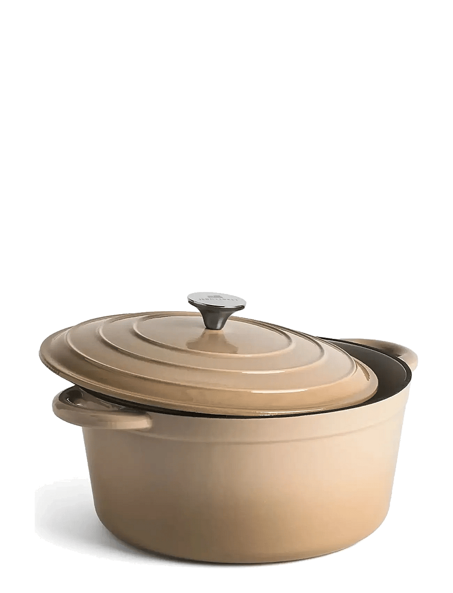 Jernverket - JERNVERKET CAST IRON CASSEROLE 7 L CREAM WHITE - malmist potid - cream white - 2